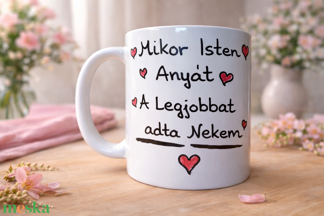 Megható, anyák napi bögre - feliratos ajándék anyának  - otthon & életmód - konyhafelszerelés, tálalás - tálalás - bögre & csésze - Meska.hu