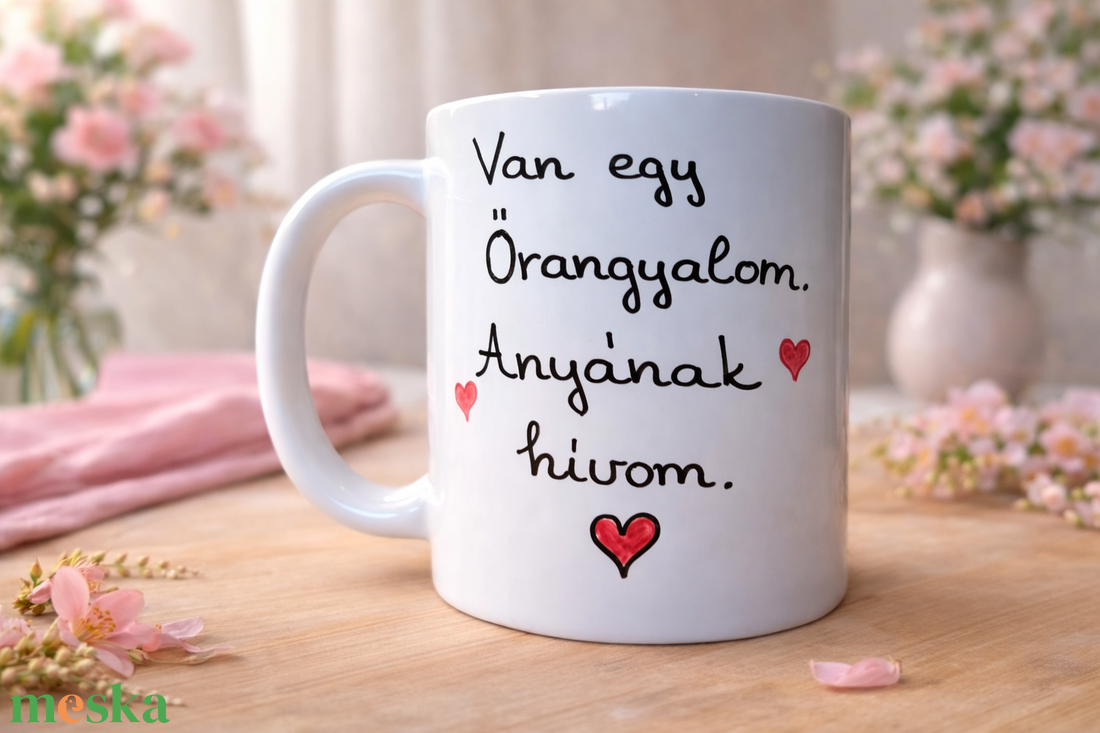 Megható, anyák napi bögre - feliratos ajándék anyának  - otthon & életmód - konyhafelszerelés, tálalás - tálalás - bögre & csésze - Meska.hu