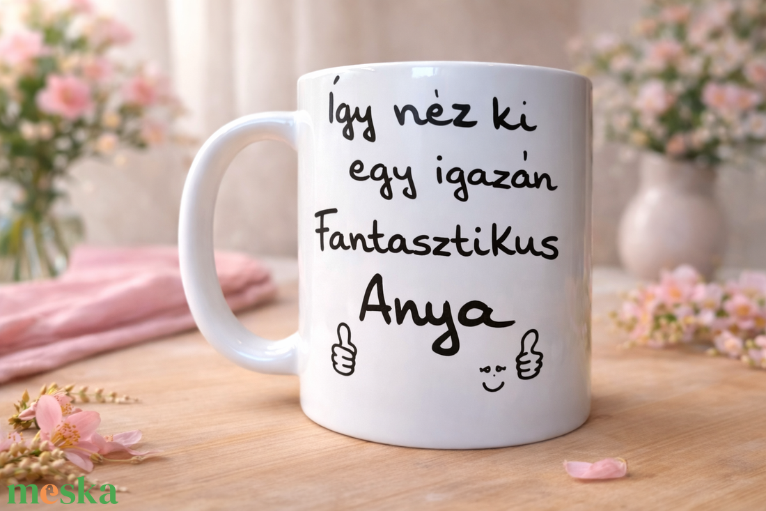 Megható, vicces anyák napi bögre - feliratos ajándék anyának  - otthon & életmód - konyhafelszerelés, tálalás - tálalás - bögre & csésze - Meska.hu