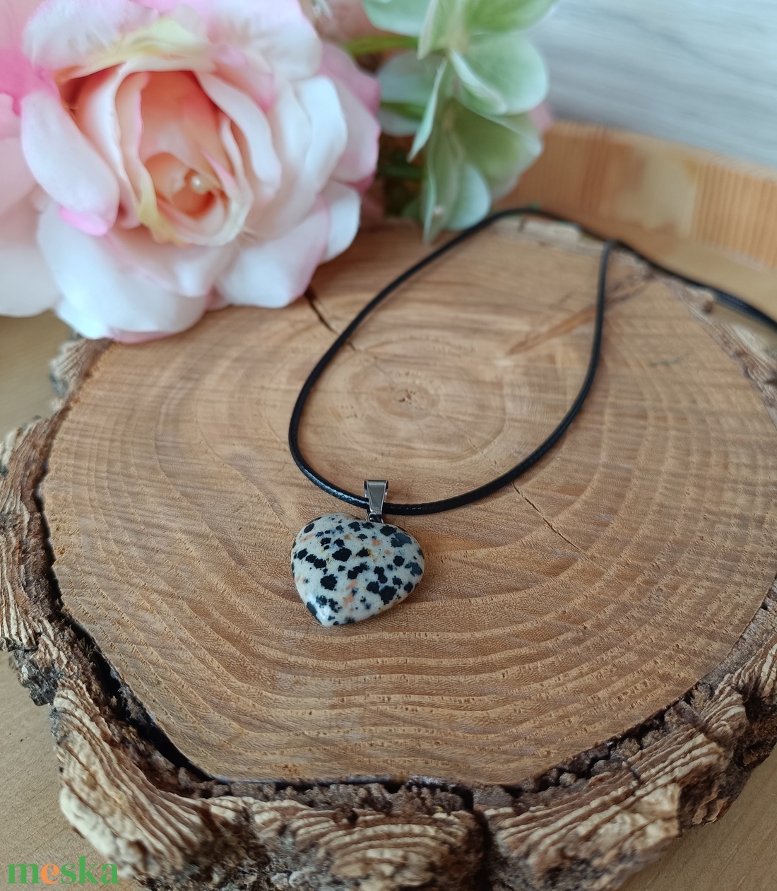 Dalmata jáspis ásvány nyaklánc - ékszer - nyaklánc - medál - Meska.hu Dalmata jáspis ásvány nyaklánc - ékszer - nyaklánc - medál - Meska.hu