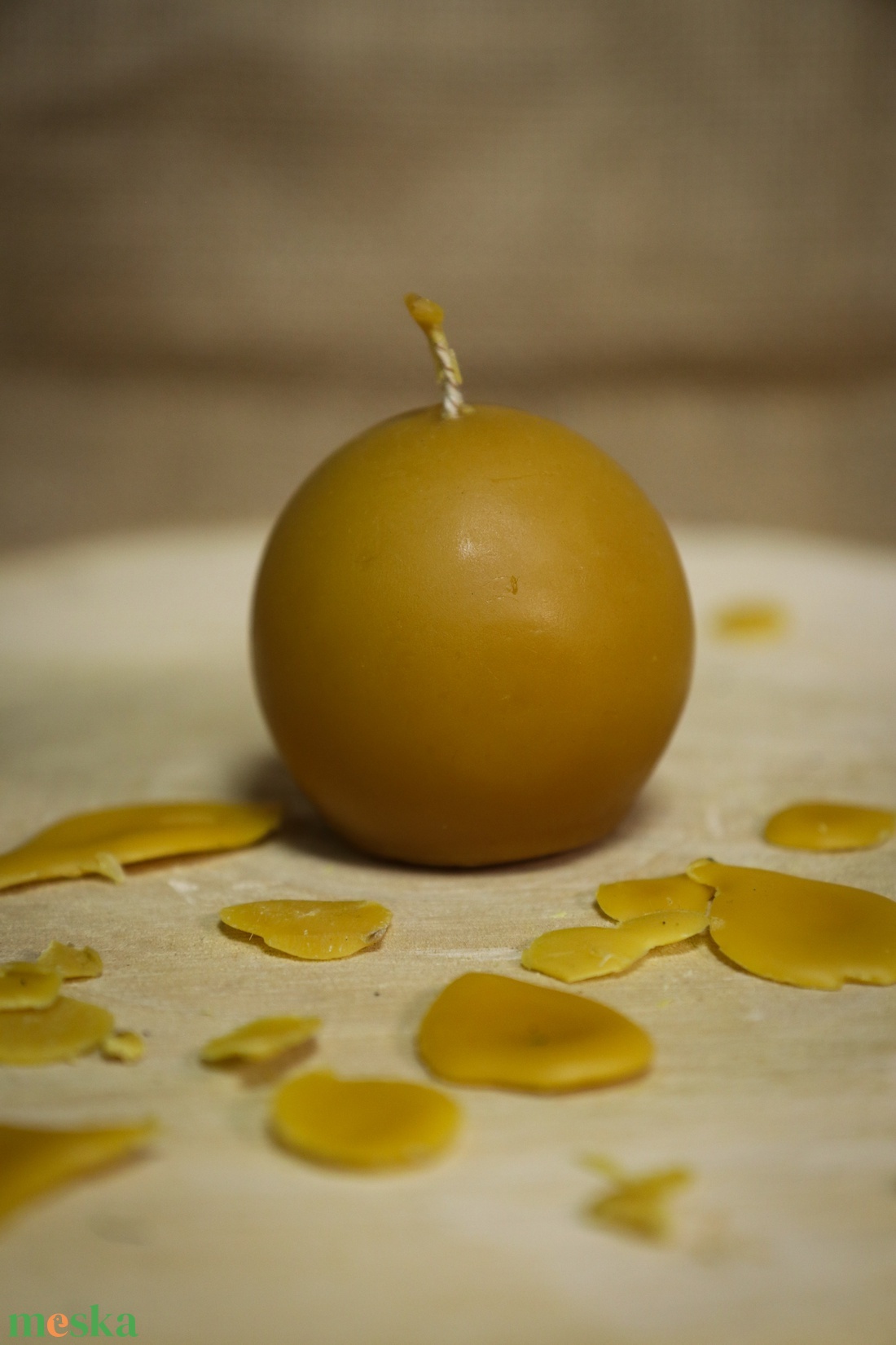 Méhviasz gyertya adventi gömb - otthon & életmód - gyertya, illat, aroma - gyertya - Meska.hu