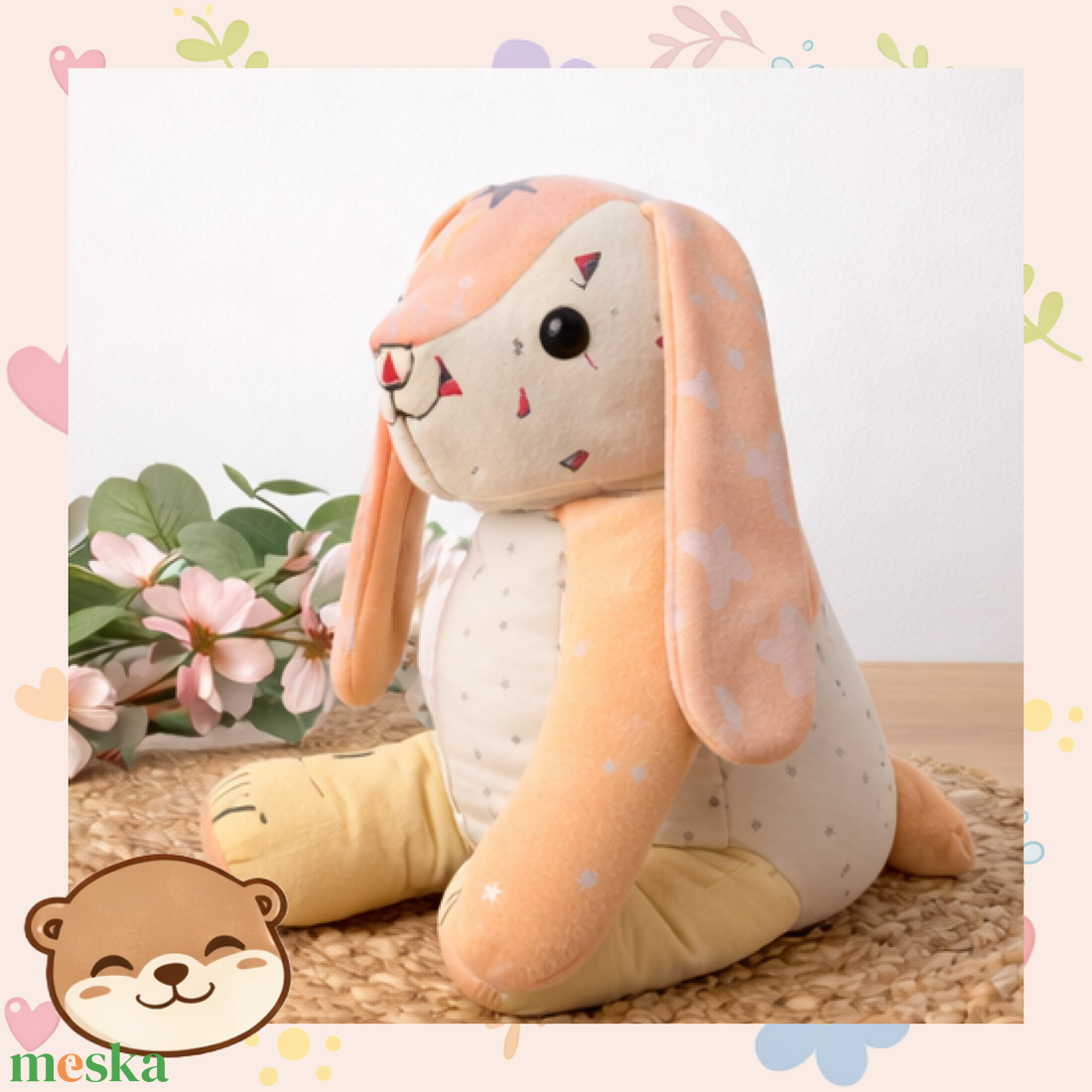 Emlékőrző nyuszi saját baba ruhákból, egyedi ajándék - játék & sport - plüssállat & játékfigura - nyuszi - Meska.hu