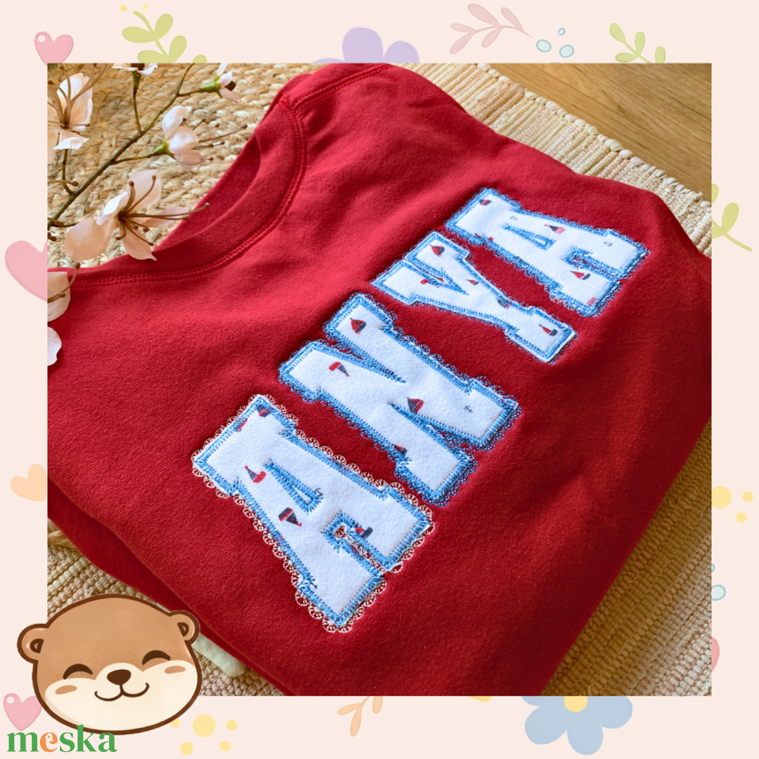 Emlékőrző pulcsi baba ruhákból, felirattal, Anya, Apa, Papa, Mama - ruha & divat - férfi ruha - férfi pulóver - Meska.hu