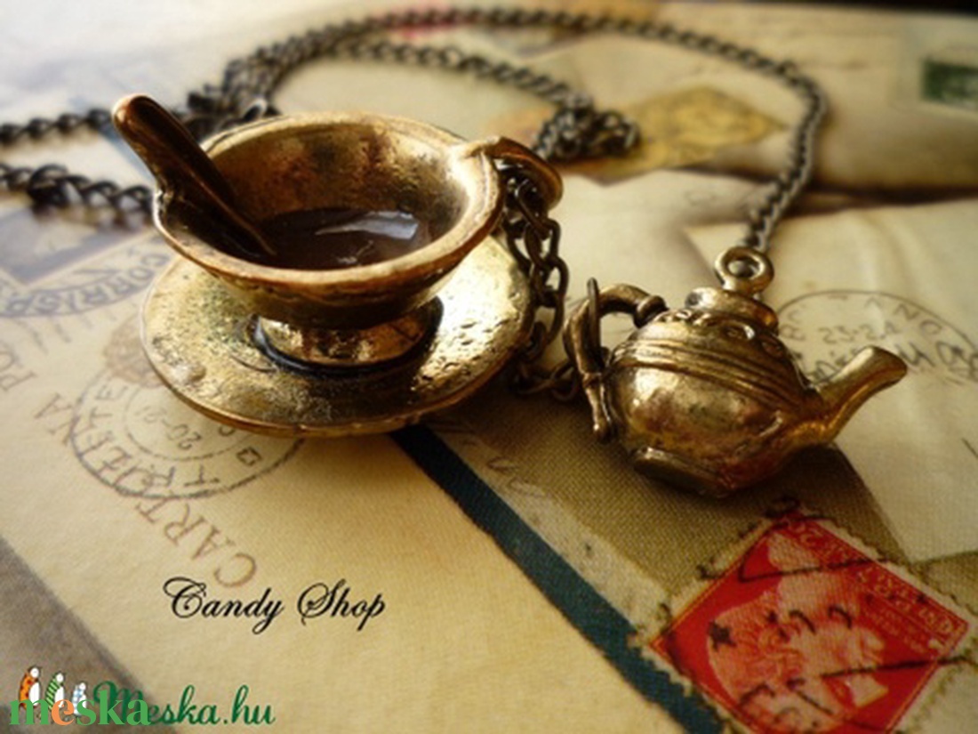 Egy csésze tea  - ékszer - nyaklánc - medálos nyaklánc - Meska.hu