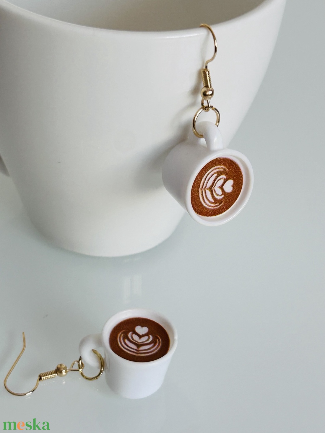 Egy csésze latte fülbevaló - ékszer - fülbevaló - lógó fülbevaló - Meska.hu Egy csésze latte fülbevaló - ékszer - fülbevaló - lógó fülbevaló - Meska.hu