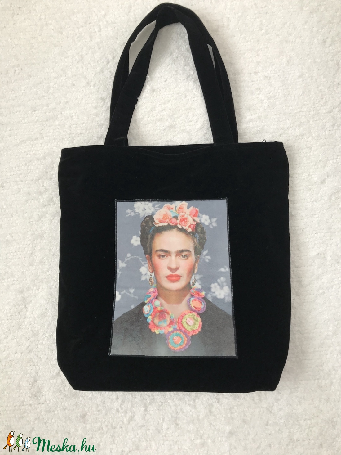 Textil táska Frida Kahlo képpel - táska & tok - kézitáska & válltáska - Meska.hu