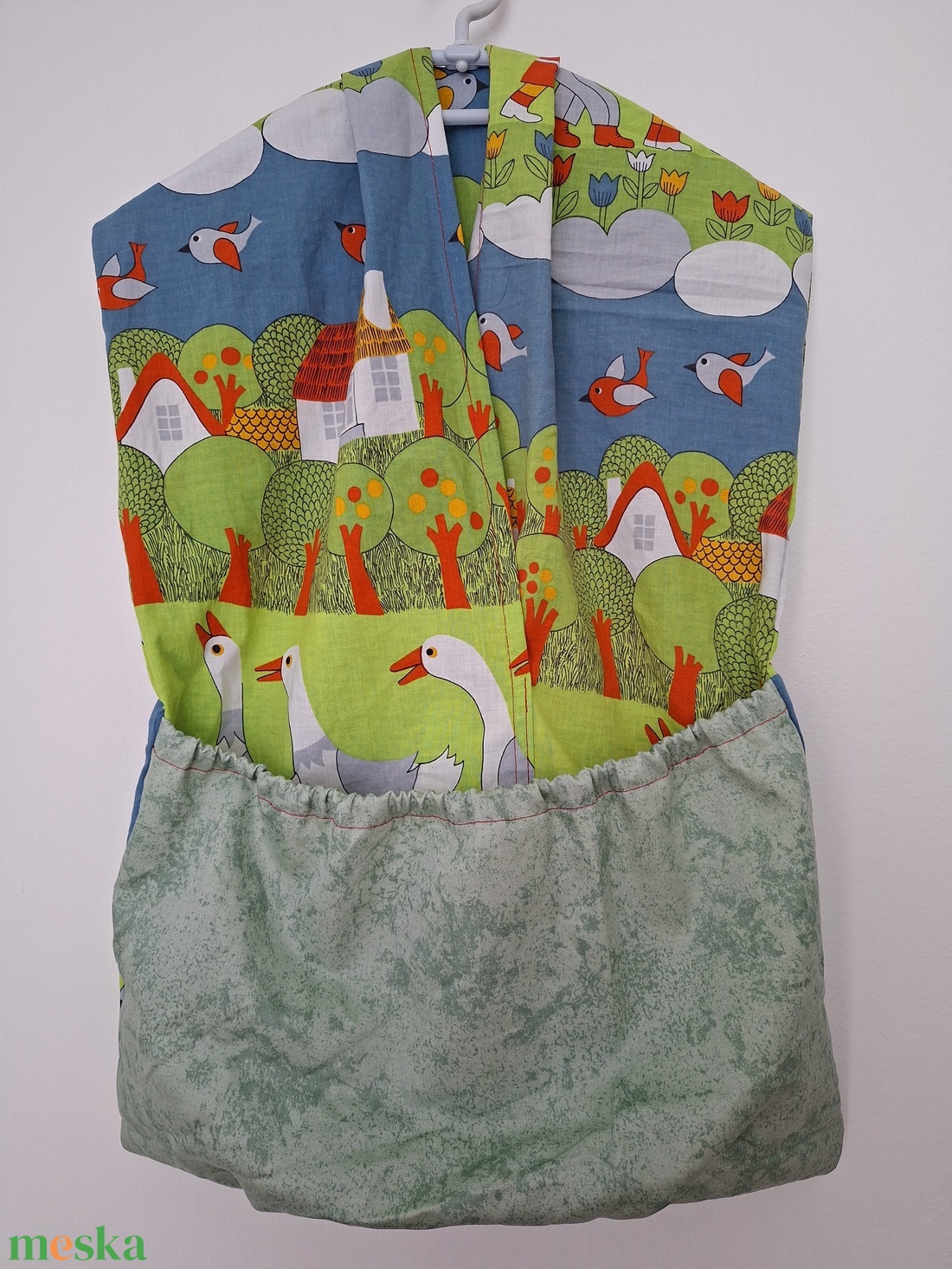 Retro mintás oviszsák, babzsák és textil zsebkendő akciós termékkép 1