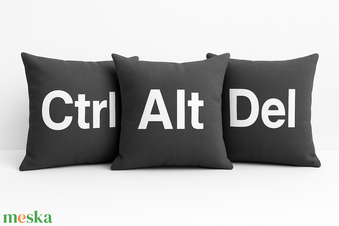 Ctrl Alt Del párna szett - otthon & életmód - lakástextil - párna & párnahuzat - Meska.hu