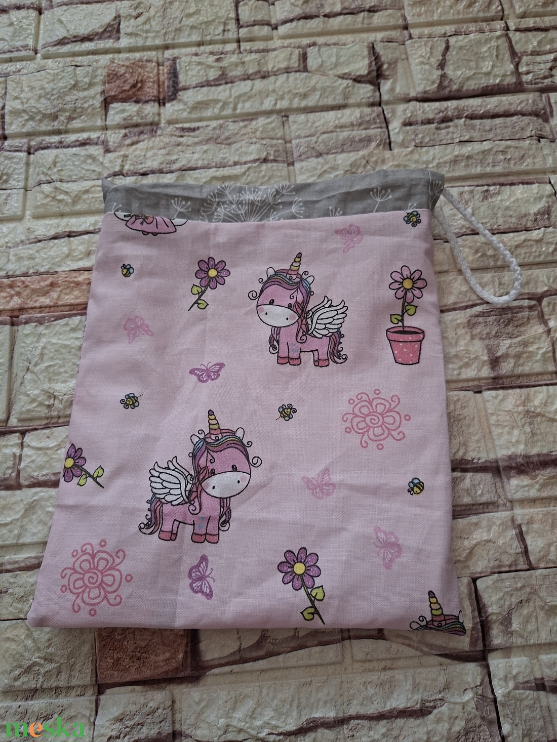 Unikornisos uzsonnás tasak vízálló, frissentartó béléssel - táska & tok - uzsonna- & ebéd tartó - szendvics csomagoló - Meska.hu