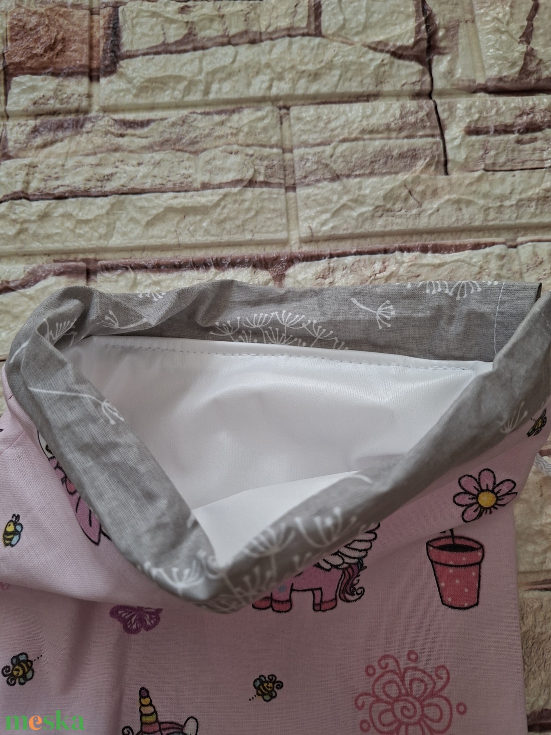 Unikornisos uzsonnás tasak vízálló, frissentartó béléssel - táska & tok - uzsonna- & ebéd tartó - szendvics csomagoló - Meska.hu