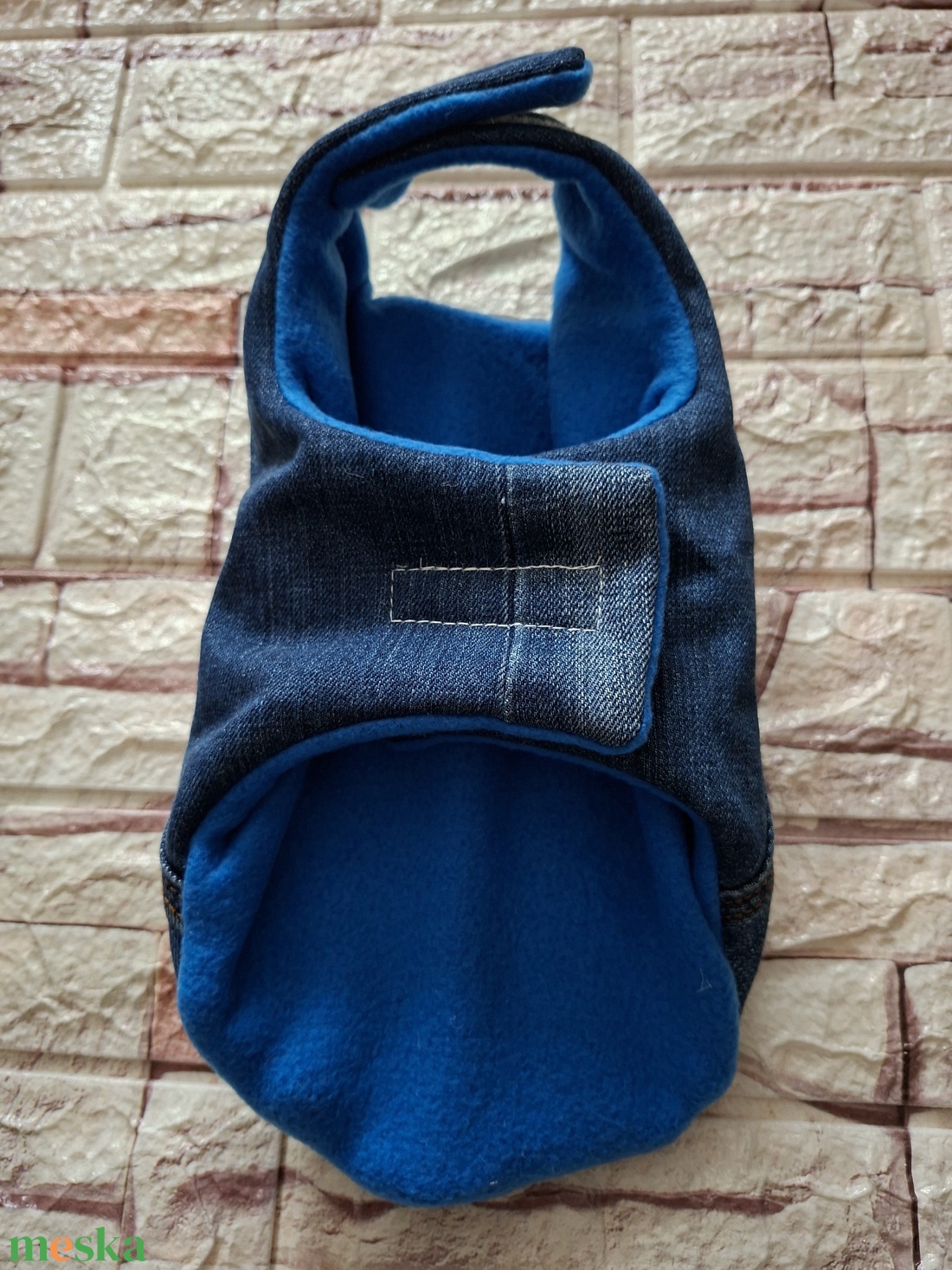 Egyedi, bélelt, farmer kutyaruha, kutyakabát XS - otthon & életmód - kisállatoknak - kutyáknak - kutya ruházat - Meska.hu