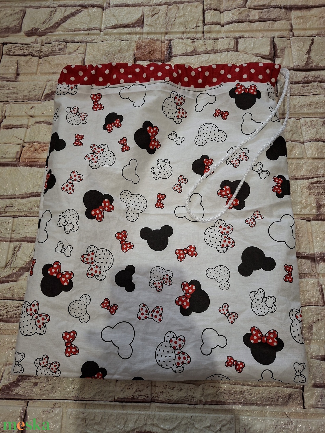 MINNIE Nagyméretű uzsonnás tasak - táska & tok - uzsonna- & ebéd tartó - szendvics csomagoló - Meska.hu