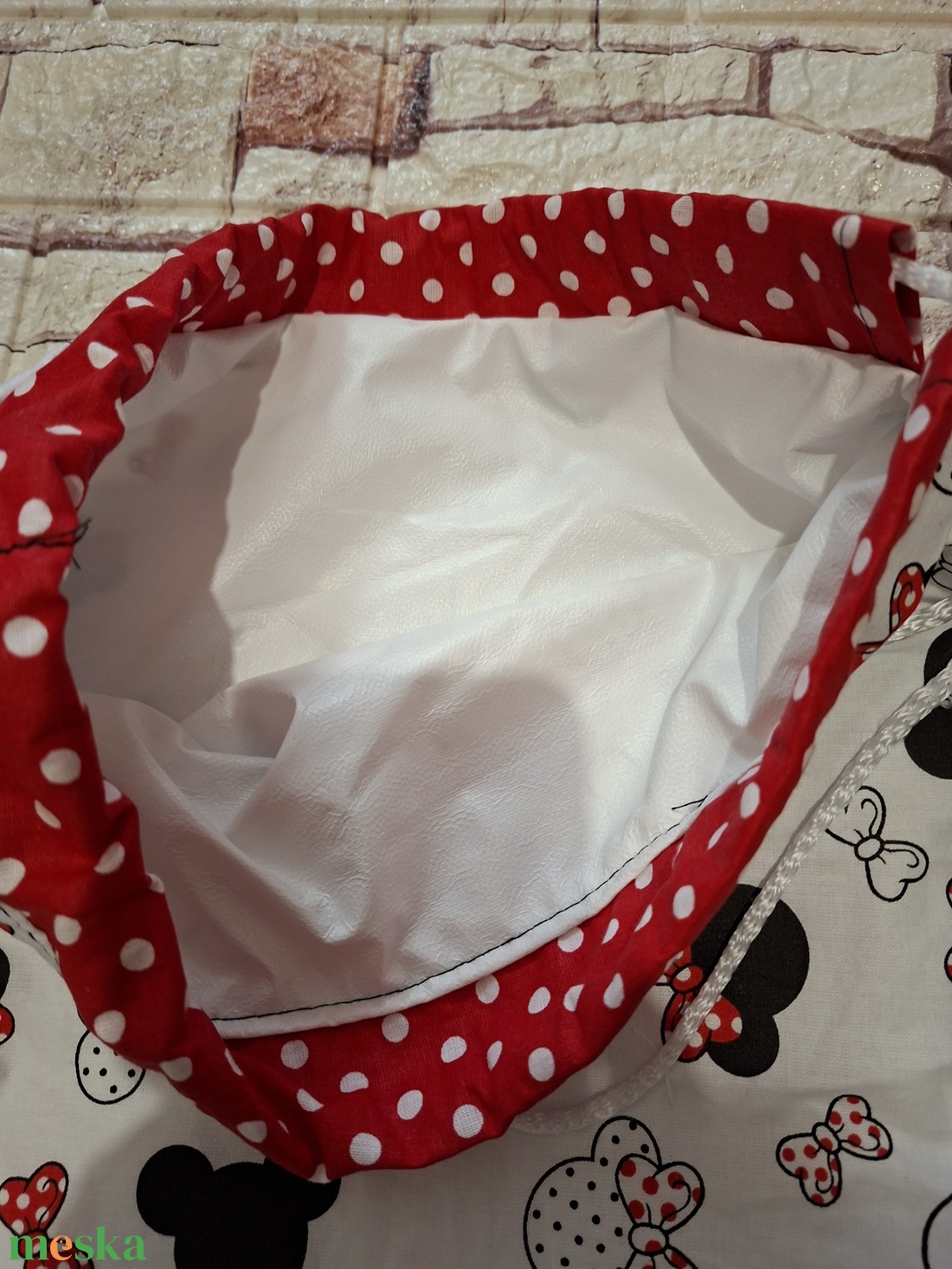 MINNIE Nagyméretű uzsonnás tasak - táska & tok - uzsonna- & ebéd tartó - szendvics csomagoló - Meska.hu