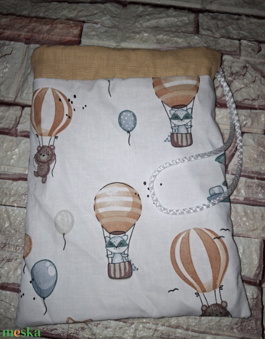 Nagyméretű, léghajós uzsonnás tasak - táska & tok - uzsonna- & ebéd tartó - szendvics csomagoló - Meska.hu