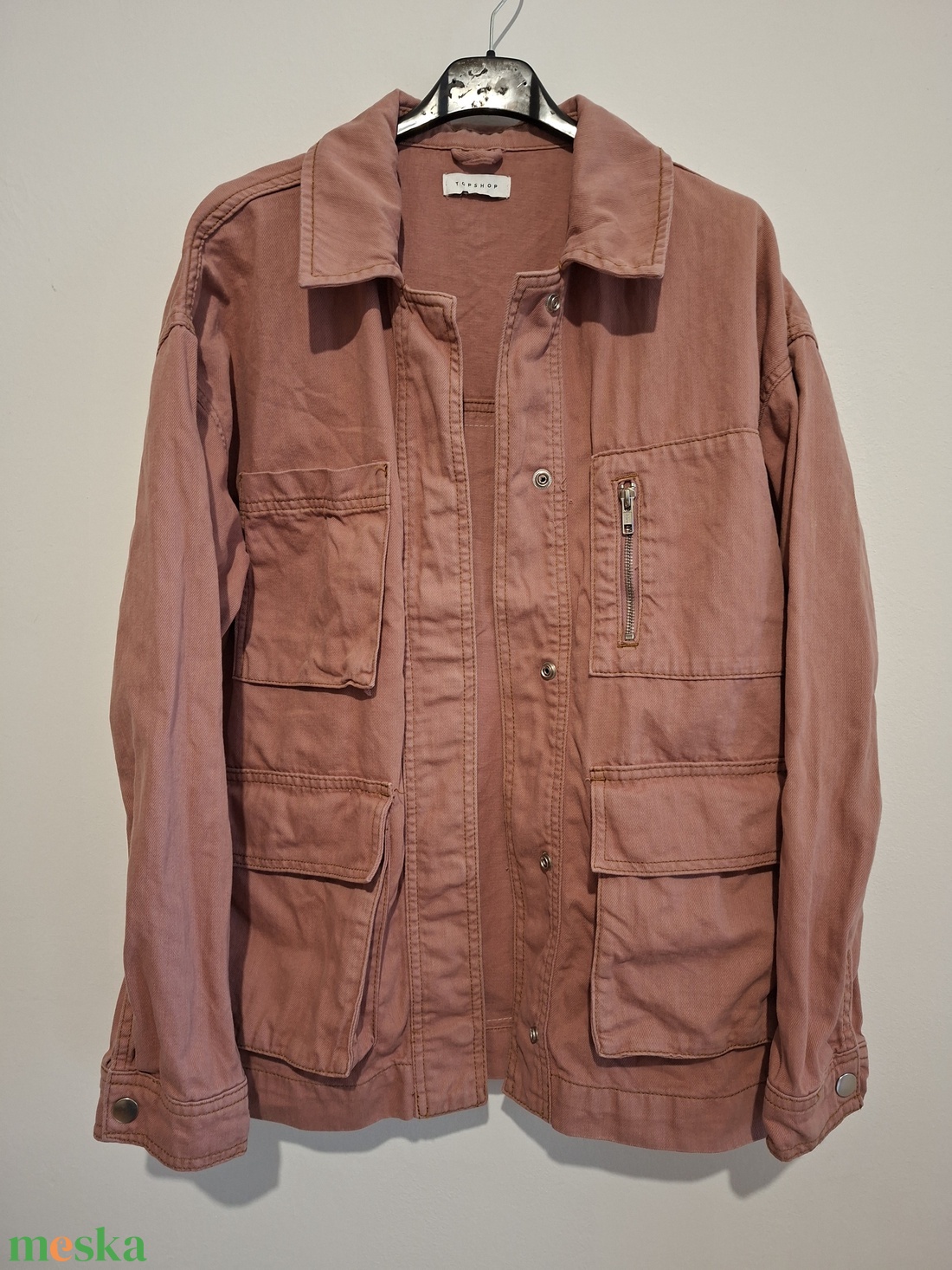 Kalocsai mintás női farmerkabát - Egyedi matyó mintás farmerdzseki M/L - ruha & divat - női ruha - kabát - Meska.hu