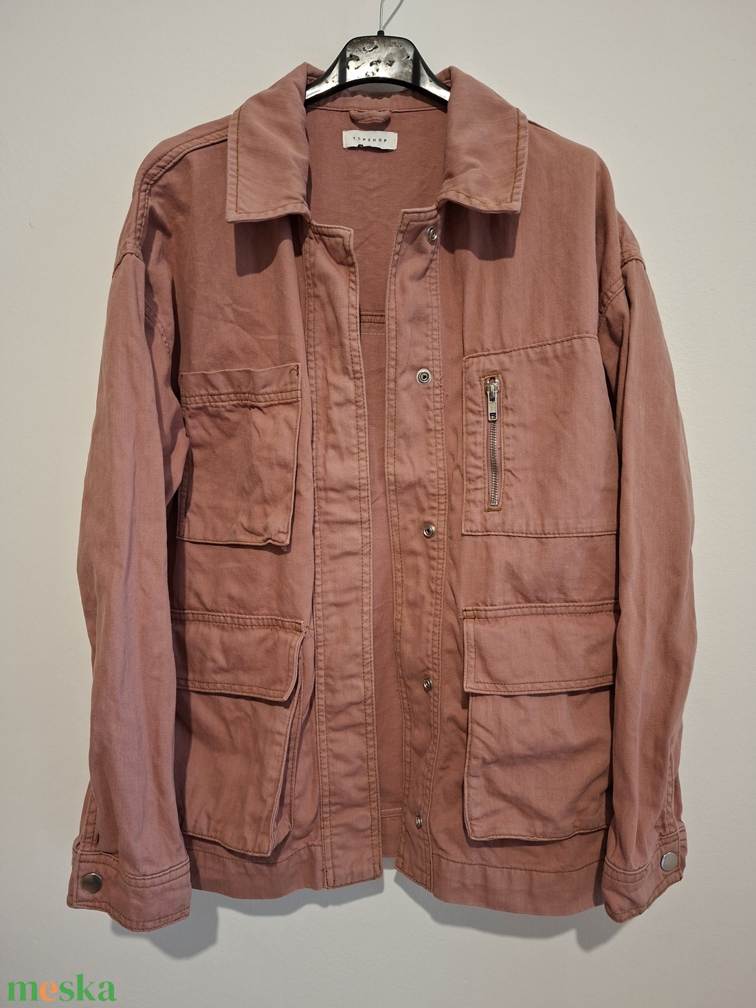 Kalocsai mintás női farmerkabát - Egyedi matyó mintás farmerdzseki M/L - ruha & divat - női ruha - kabát - Meska.hu