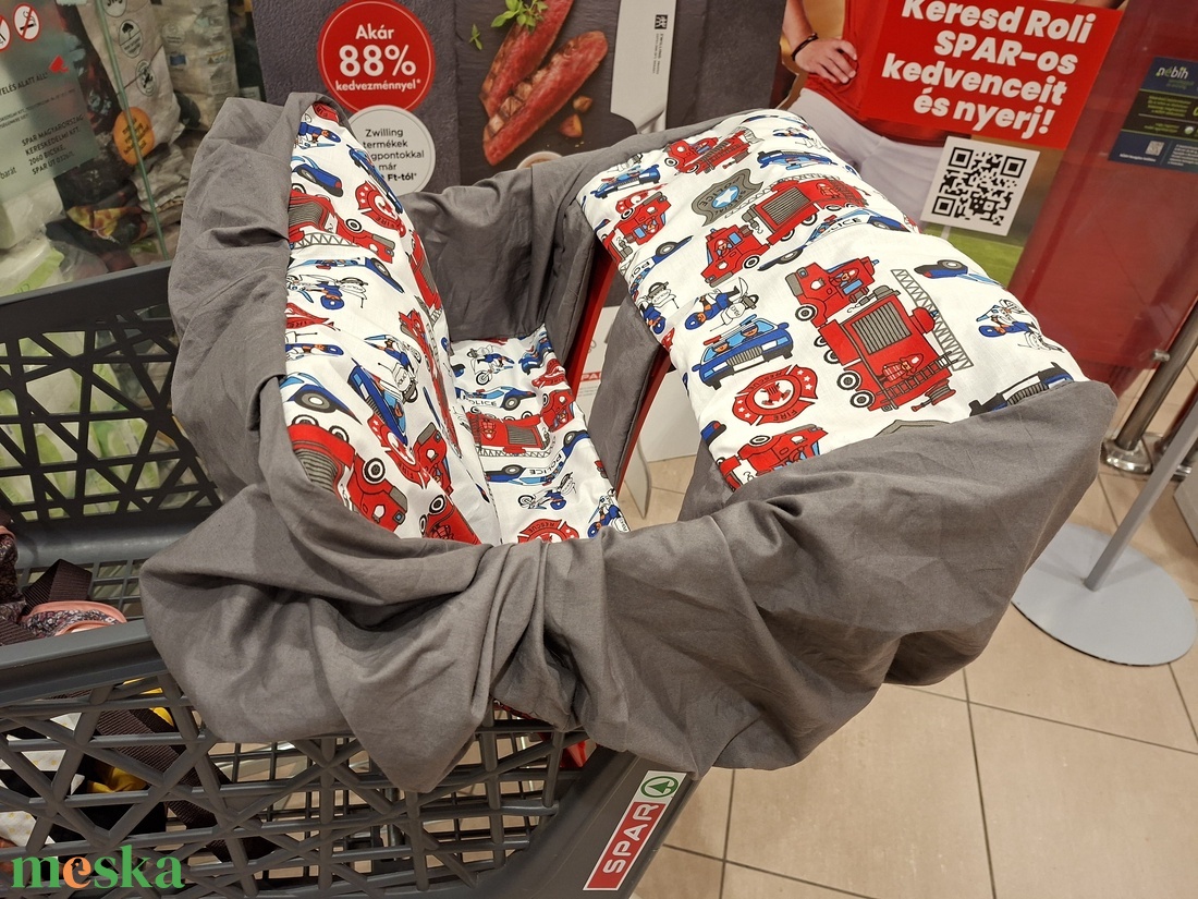Tűzoltós bevásárlókocsi huzat - Bevásárló kocsihuzat - játék & sport - 3 éves kor alattiaknak - bevásárlókocsi huzat - Meska.hu