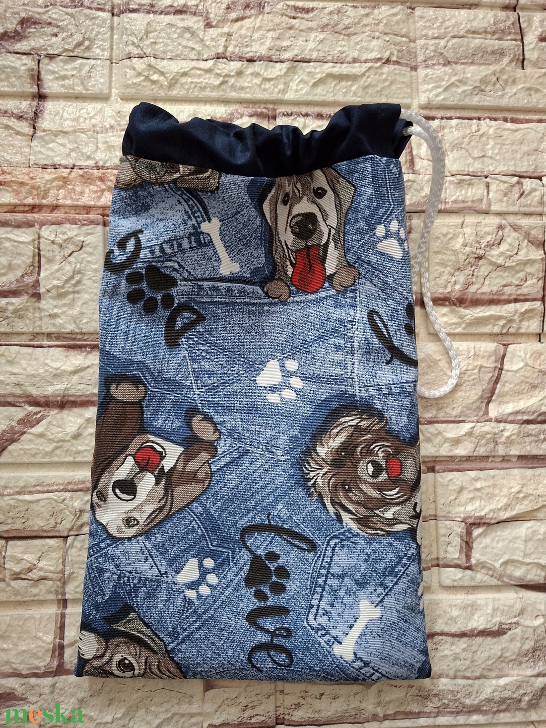 Kutyás uzsonnás tasak vízhatlan, frissen tartó béléssel - táska & tok - uzsonna- & ebéd tartó - szendvics csomagoló - Meska.hu