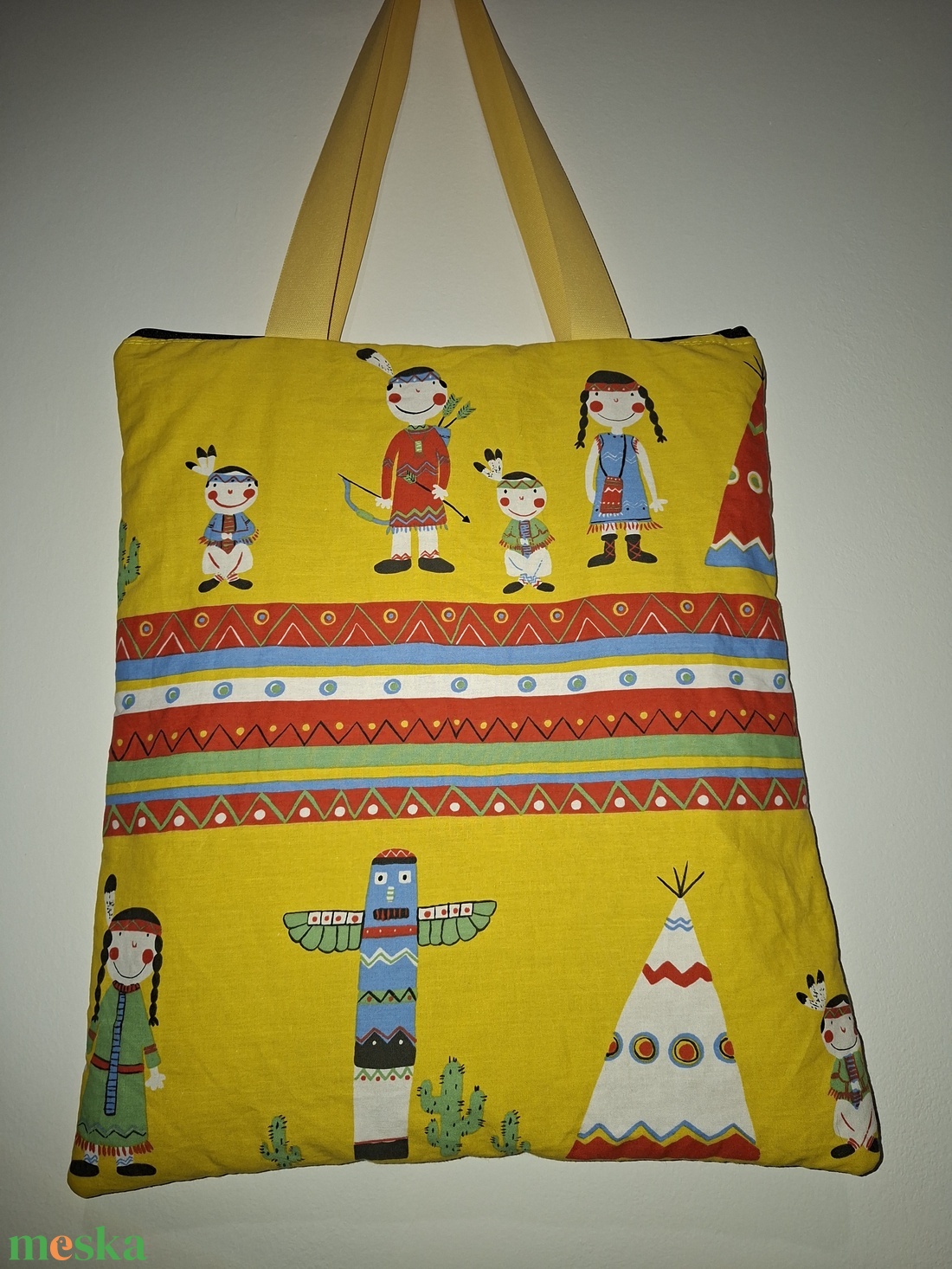 Cipzáros, bélelt bevásárló táska - táska & tok - bevásárlás & shopper táska - shopper, textiltáska, szatyor - Meska.hu