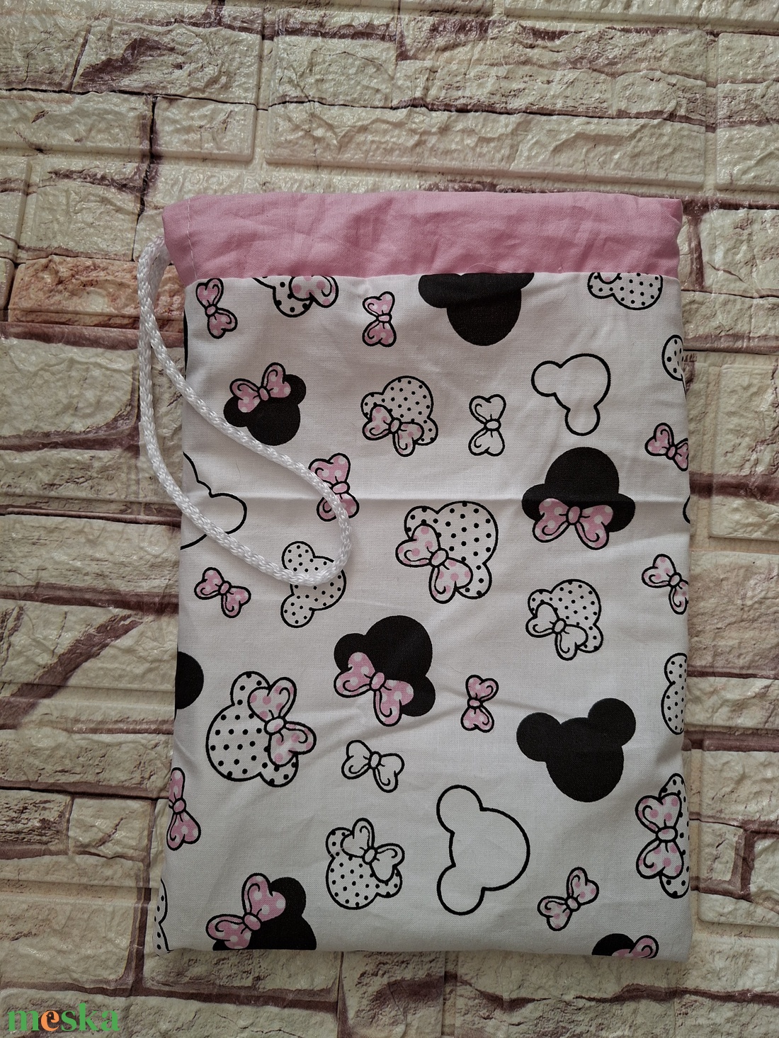 MINNIE Uzsonnás tasak vízálló, frissentartó béléssel - táska & tok - uzsonna- & ebéd tartó - szendvics csomagoló - Meska.hu