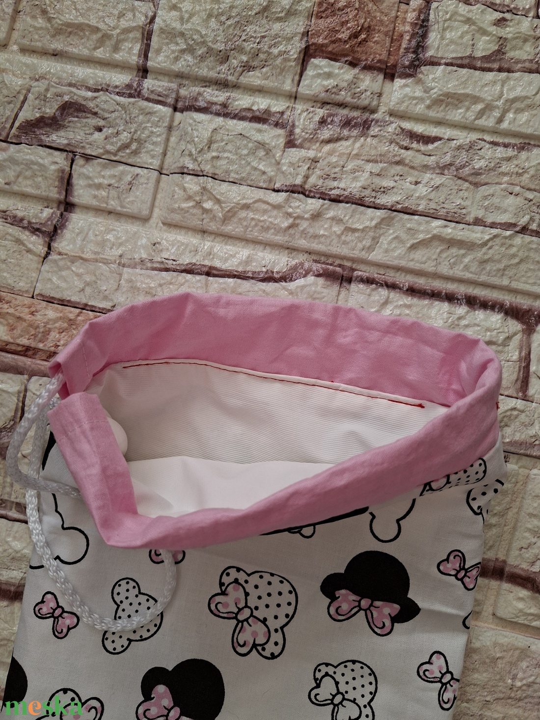 MINNIE Uzsonnás tasak vízálló, frissentartó béléssel - táska & tok - uzsonna- & ebéd tartó - szendvics csomagoló - Meska.hu