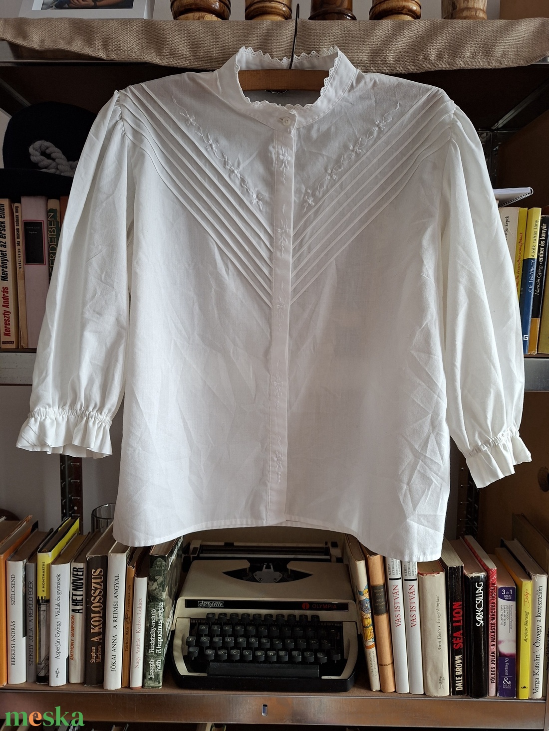Régi női paraszt ing, néptáncos ing 50-es - ruha & divat - női ruha - blúz - Meska.hu
