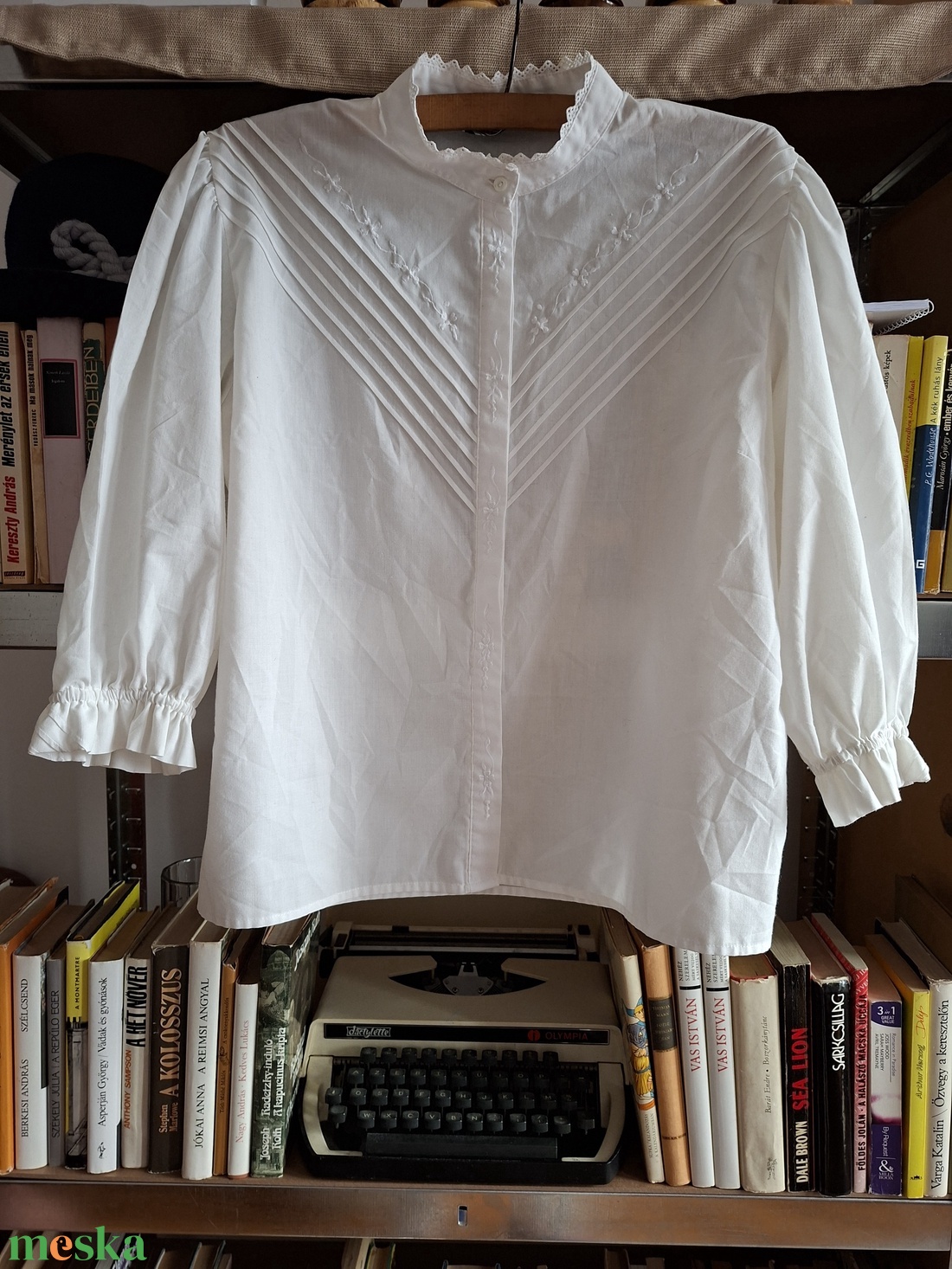 Régi női paraszt ing, néptáncos ing 50-es - ruha & divat - női ruha - blúz - Meska.hu