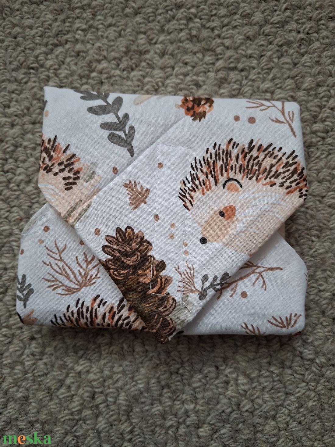 Sünis újraszalvéta - Vízhatlan uzsonna-csomagoló - táska & tok - uzsonna- & ebéd tartó - szendvics csomagoló - Meska.hu