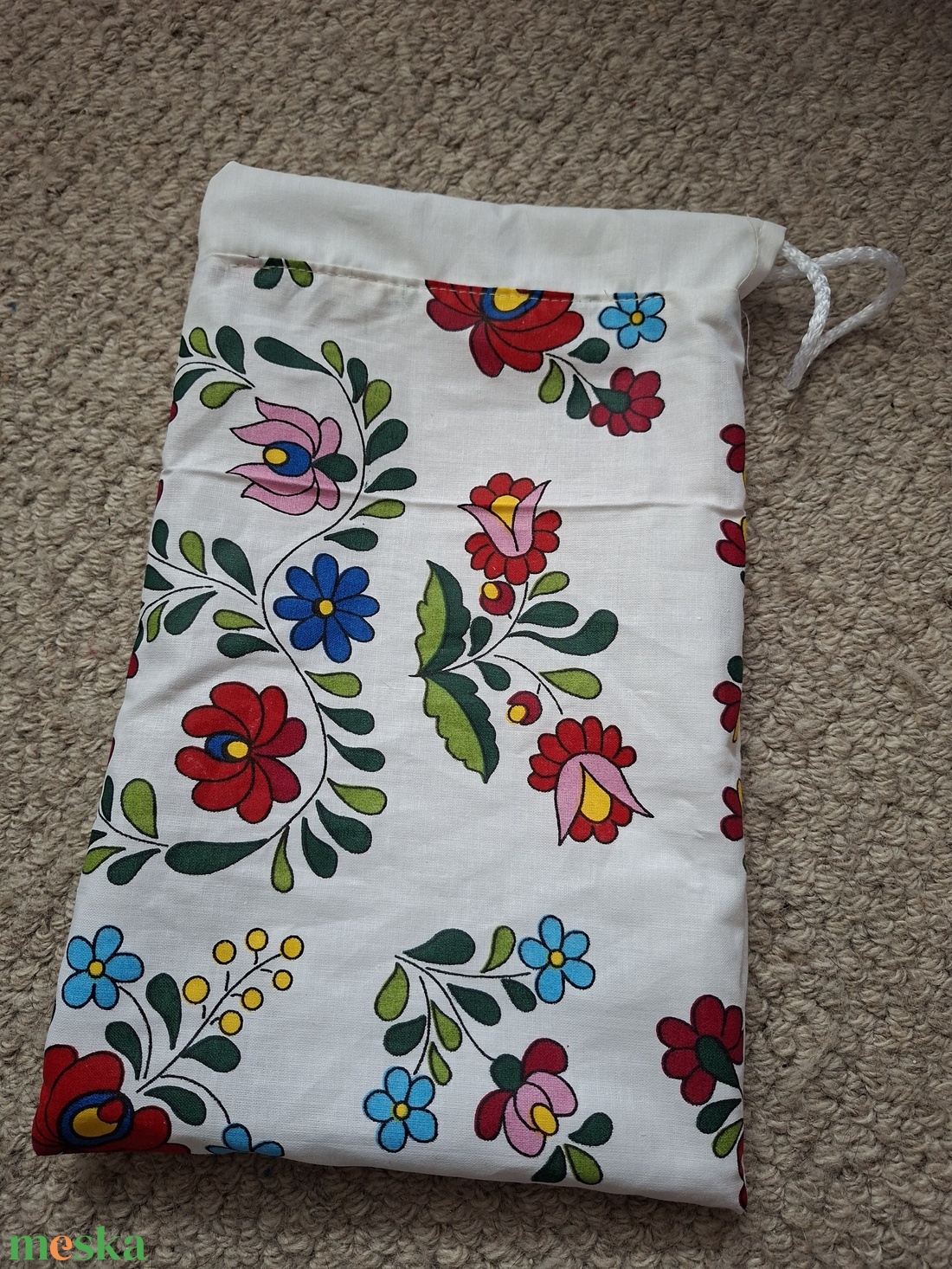 Kalocsai mintás uzsonnás tasak - táska & tok - uzsonna- & ebéd tartó - szendvics csomagoló - Meska.hu