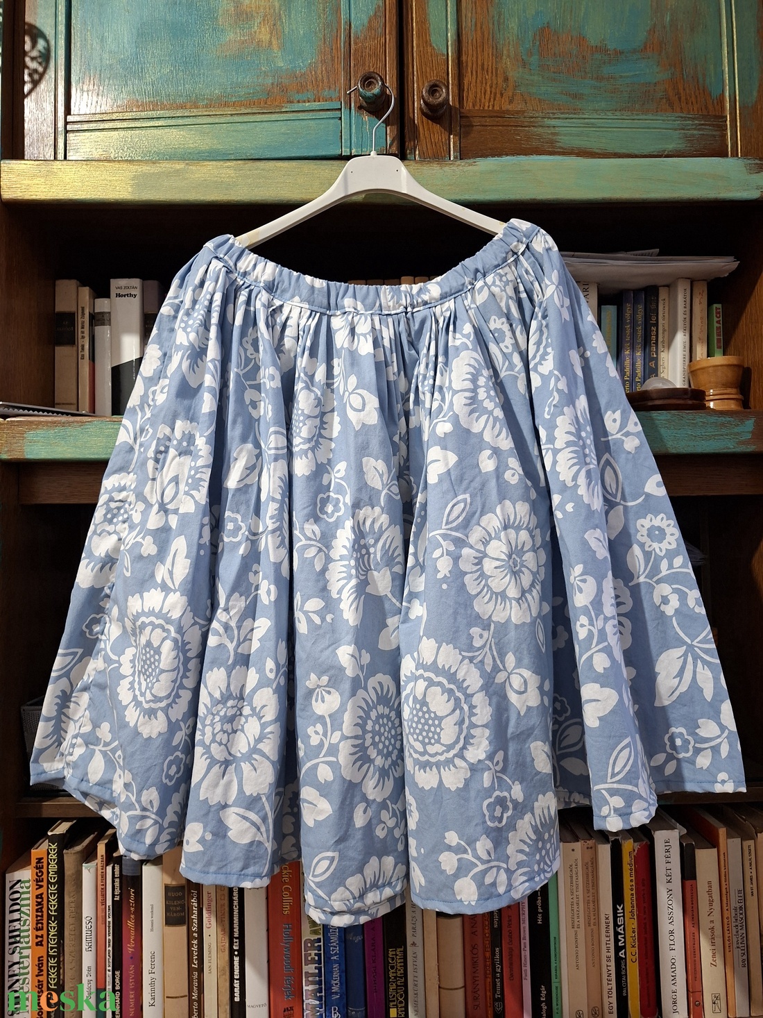 Nagyon pörgős, virágmintás néptánc szoknya 60 cm - ruha & divat - női ruha - szoknya - Meska.hu