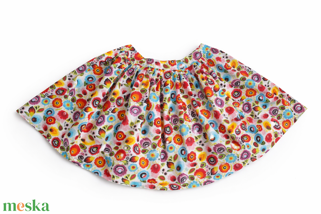 Virágmintás szoknya 50 cm - ruha & divat - női ruha - szoknya - Meska.hu