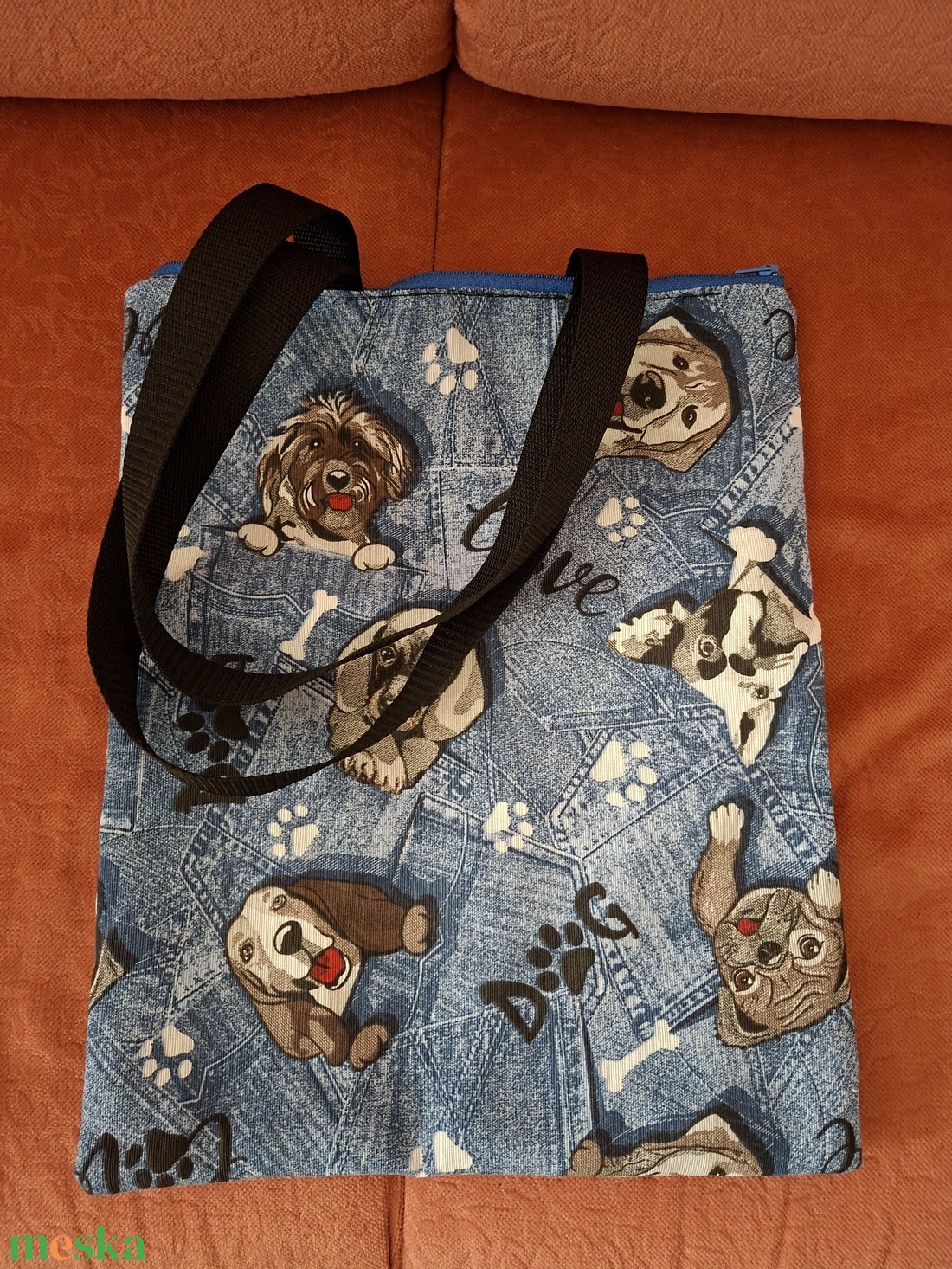 Kutyás táska - táska & tok - bevásárlás & shopper táska - shopper, textiltáska, szatyor - Meska.hu