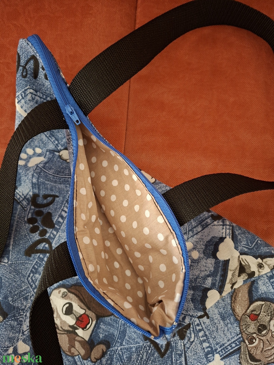 Kutyás táska - táska & tok - bevásárlás & shopper táska - shopper, textiltáska, szatyor - Meska.hu