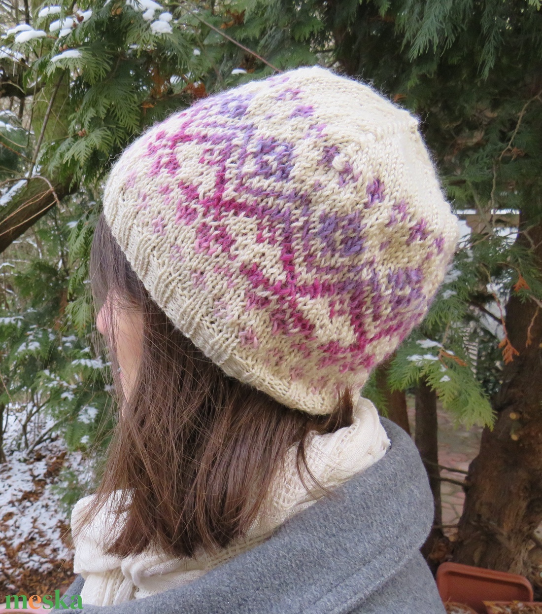 Őszirózsa sapka  - ruha & divat - sál, sapka, kendő - sapka - Meska.hu