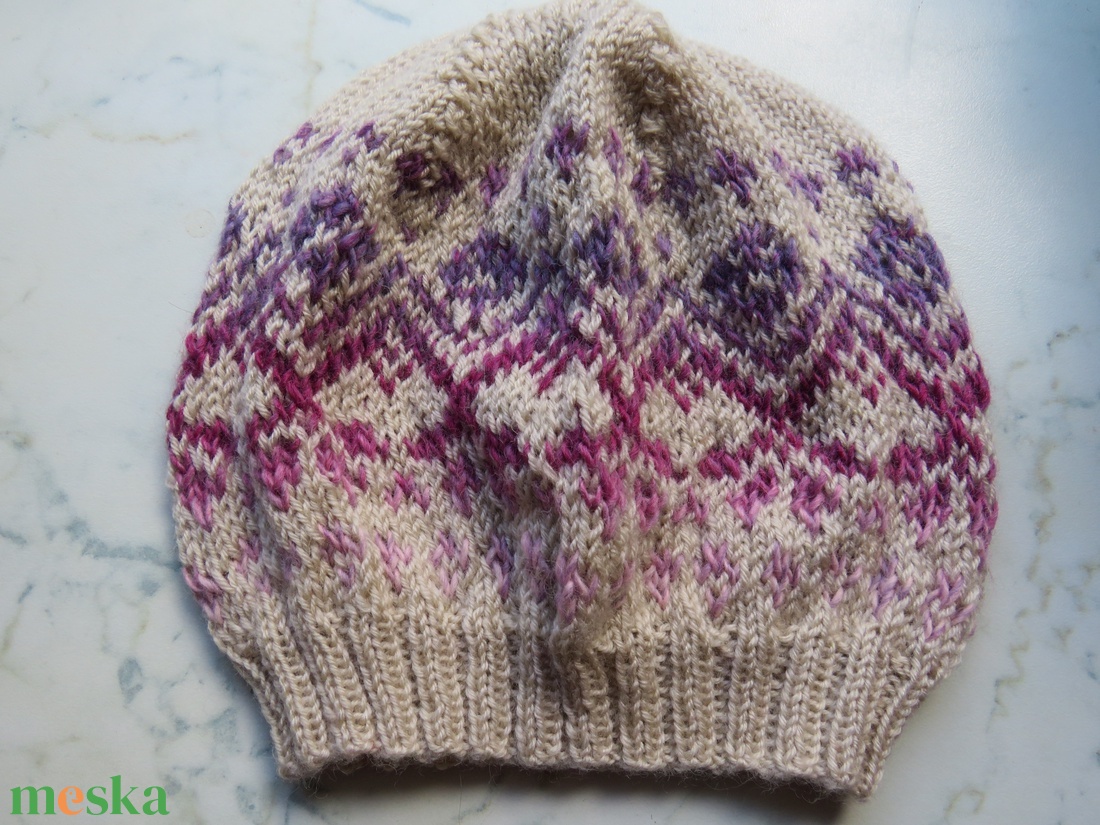 Őszirózsa sapka  - ruha & divat - sál, sapka, kendő - sapka - Meska.hu