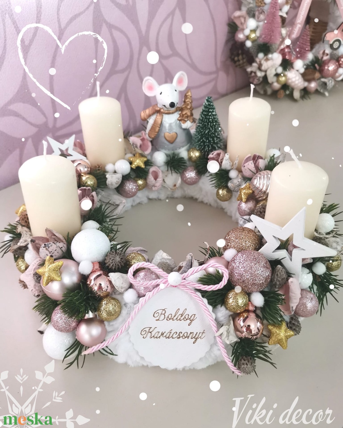 Adventi koszorú - karácsony - adventi díszek - adventi koszorú - Meska.hu