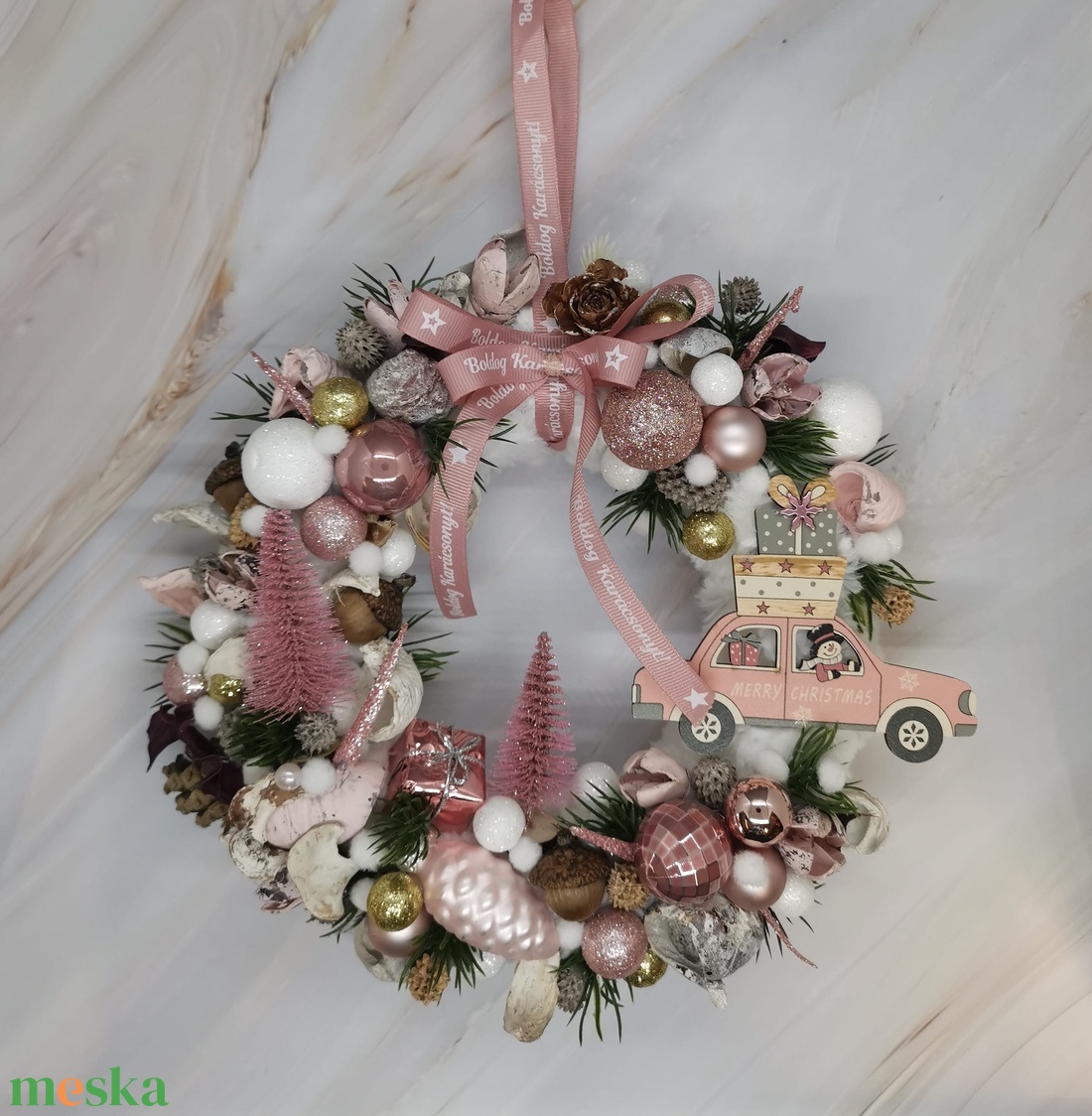 Karácsonyi ajtódísz - karácsony - karácsonyi lakásdekoráció - karácsonyi ajtódíszek - Meska.hu