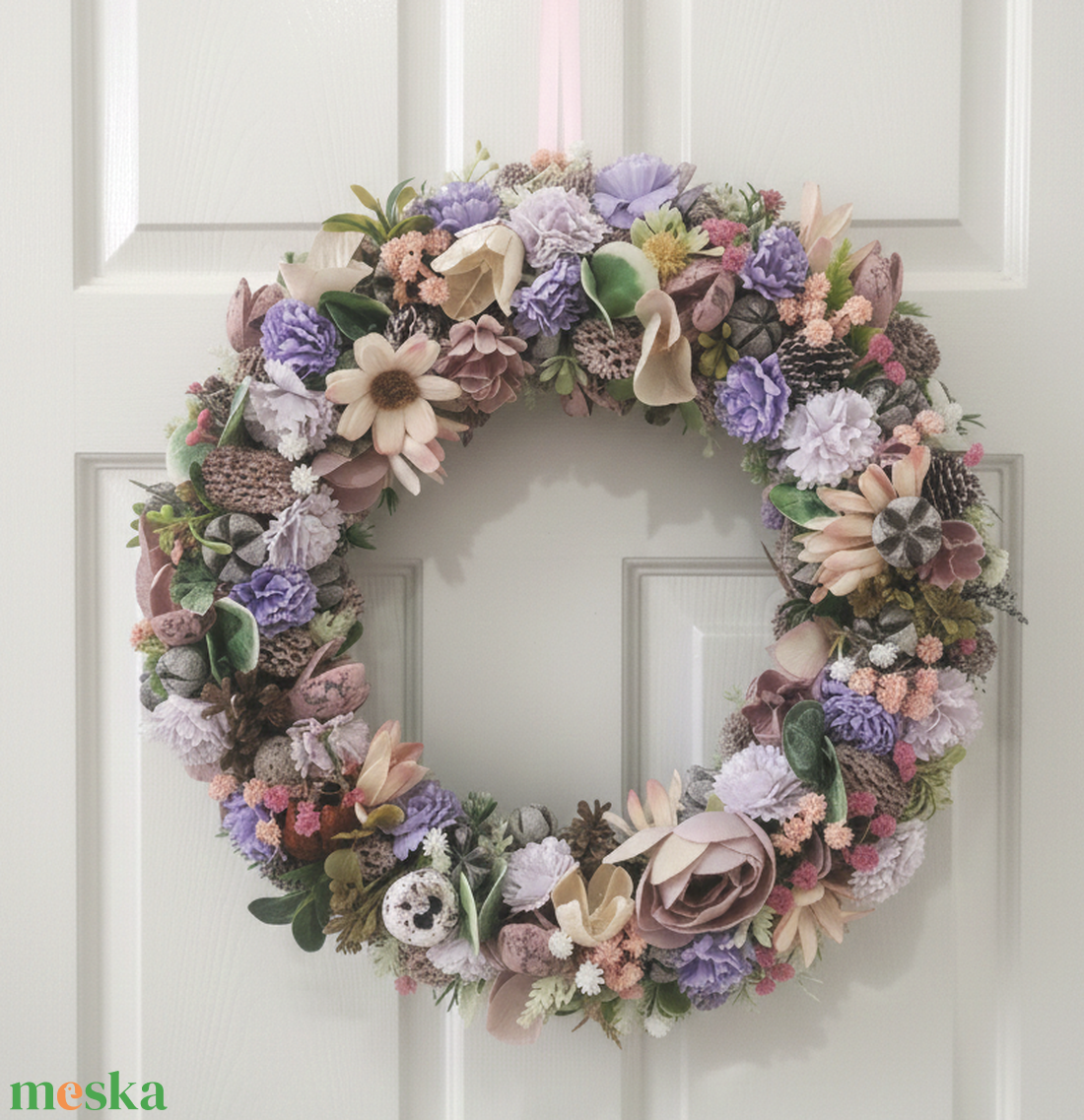 Tavaszi kopogtató - otthon & életmód - dekoráció - ajtó- és ablak dekoráció - ablakdísz - Meska.hu