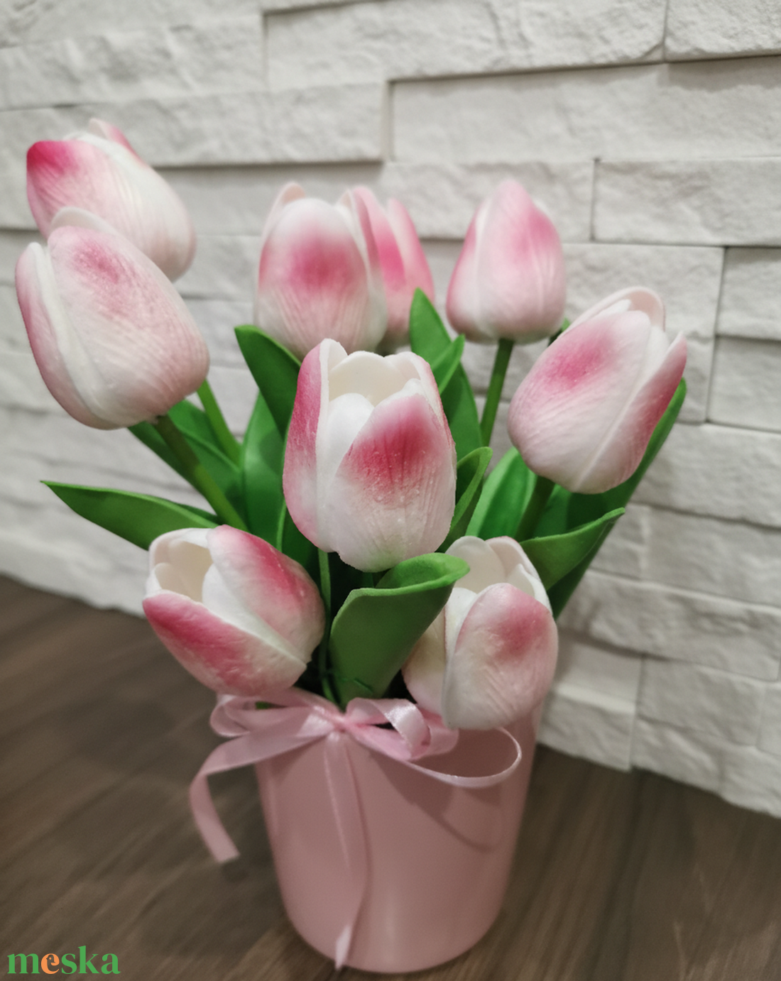 Tulipános asztali dísz - ünnepi díszek, dekorációk - húsvéti díszek és dekorációk - húsvéti asztaldíszek - Meska.hu