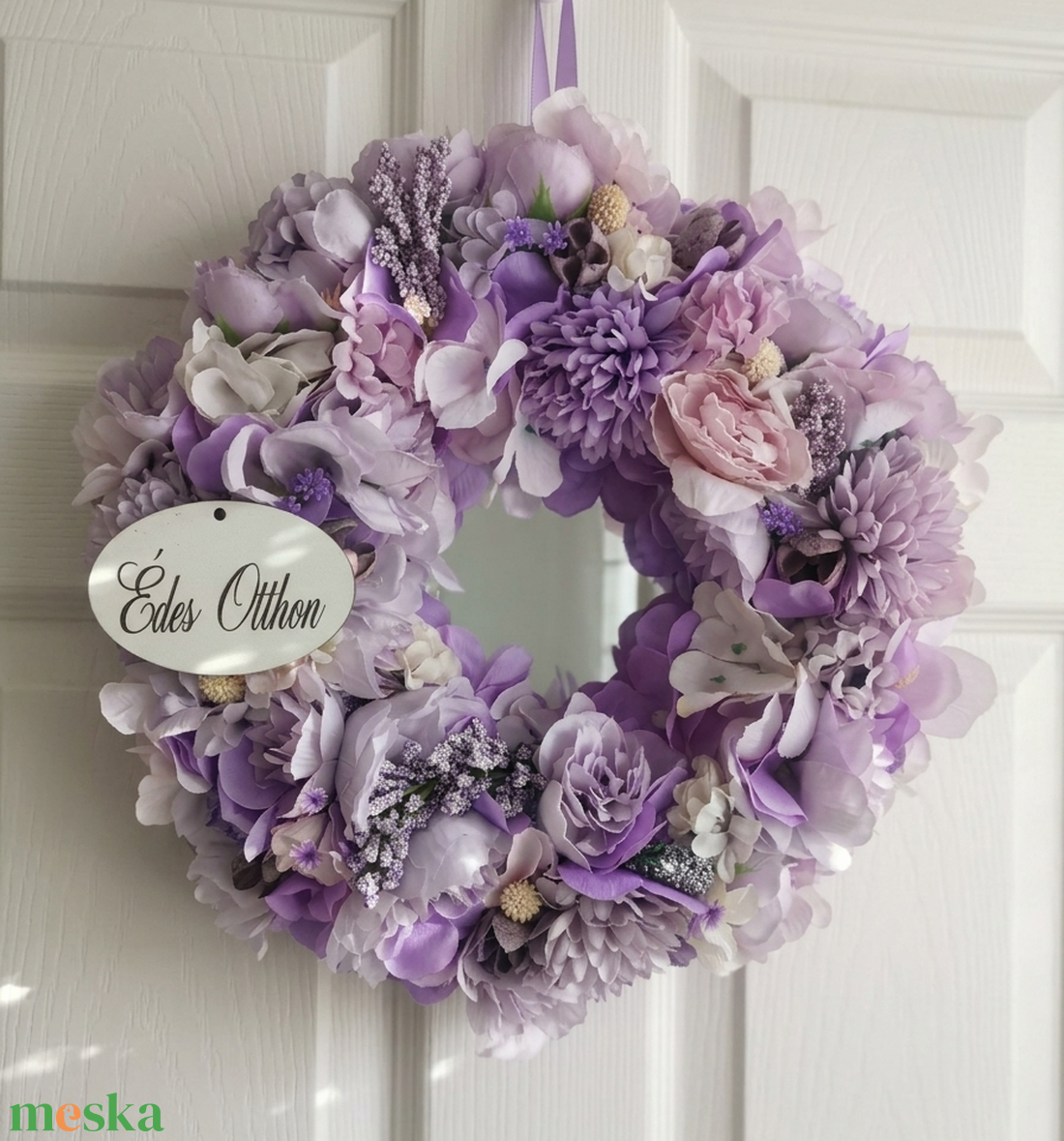 Lila ajtódísz - otthon & életmód - dekoráció - ajtó- és ablak dekoráció - ajtódísz & kopogtató - Meska.hu