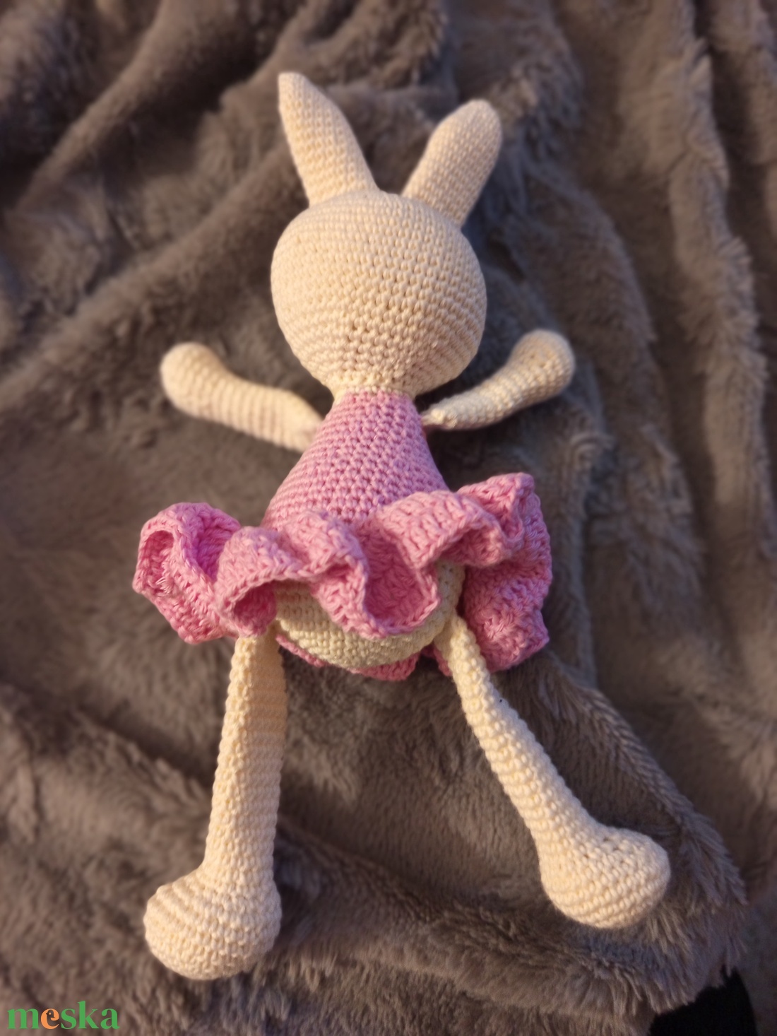 Horgolt nyuszi, 30 cm - játék & sport - plüssállat & játékfigura - nyuszi - Meska.hu