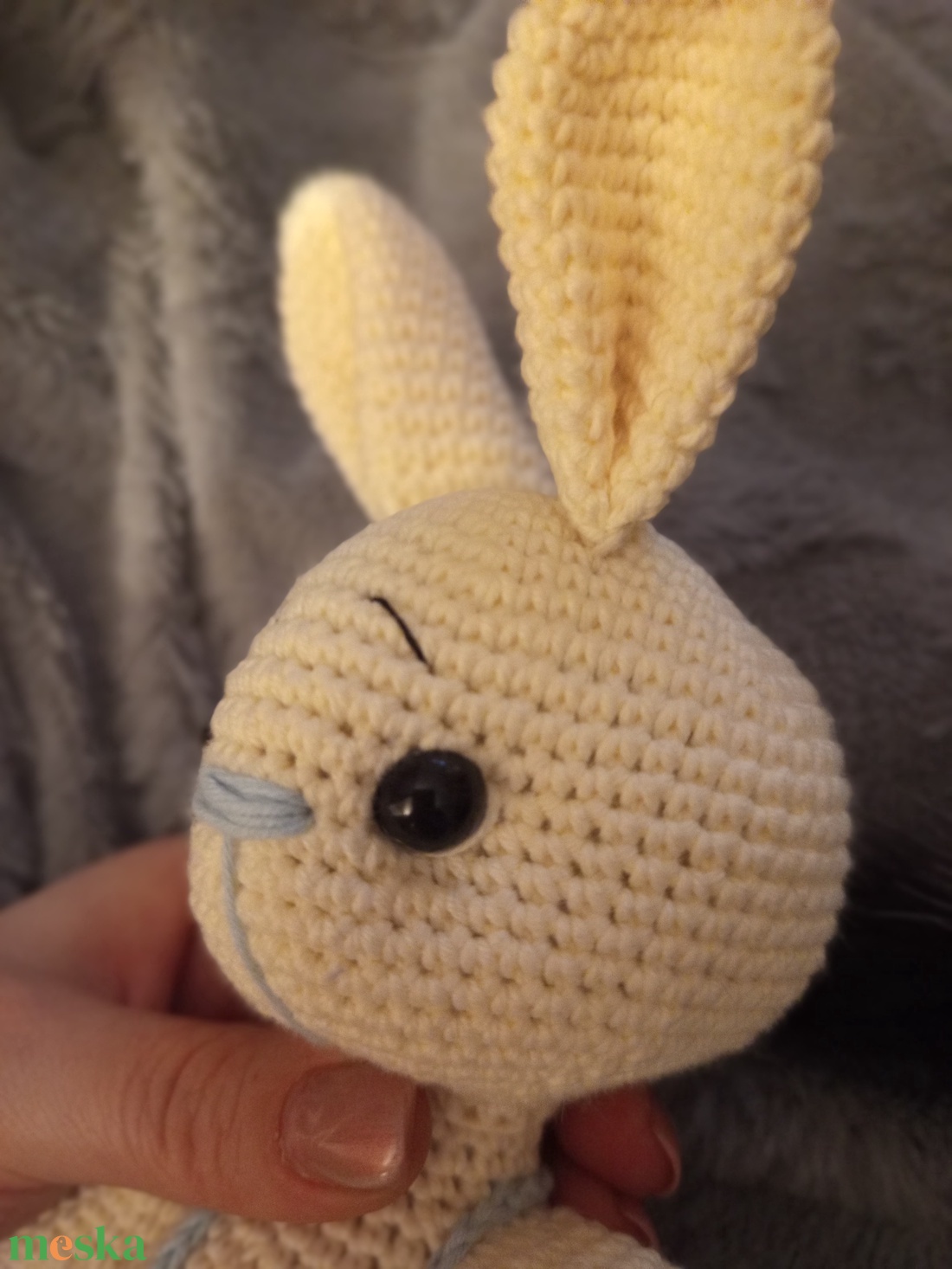 Horgolt nyuszi, 30 cm - játék & sport - plüssállat & játékfigura - nyuszi - Meska.hu