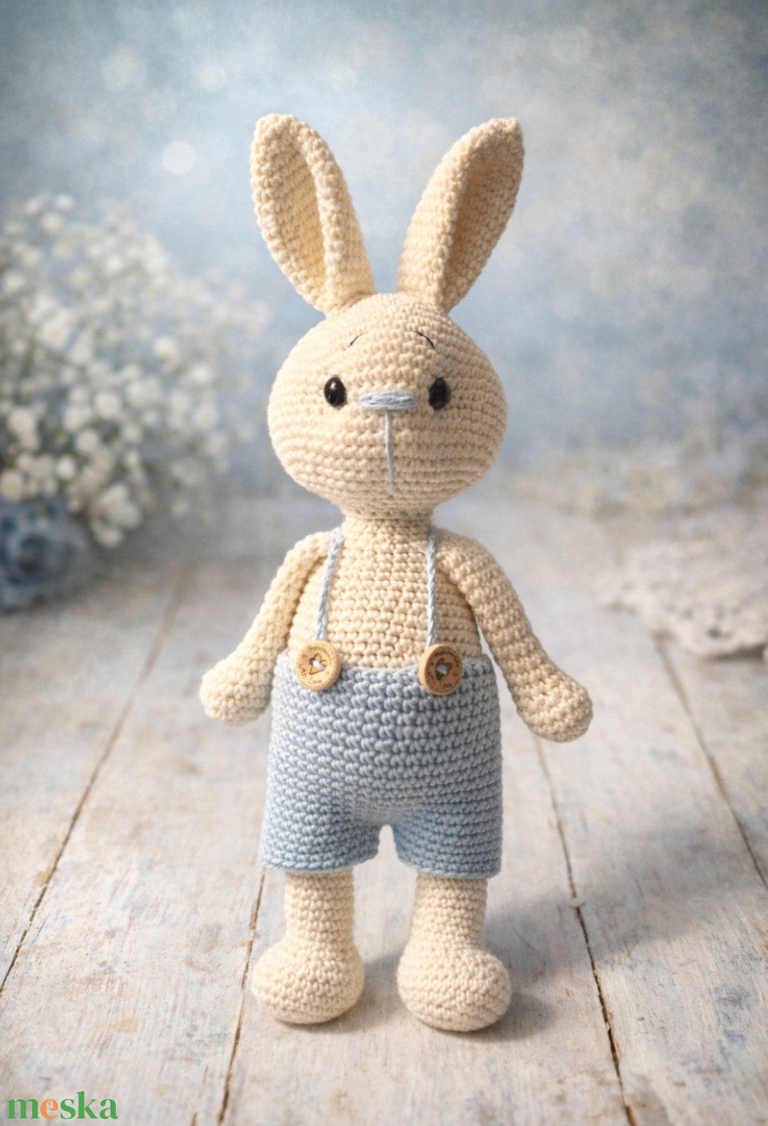 Horgolt nyuszi, 30 cm - játék & sport - plüssállat & játékfigura - nyuszi - Meska.hu