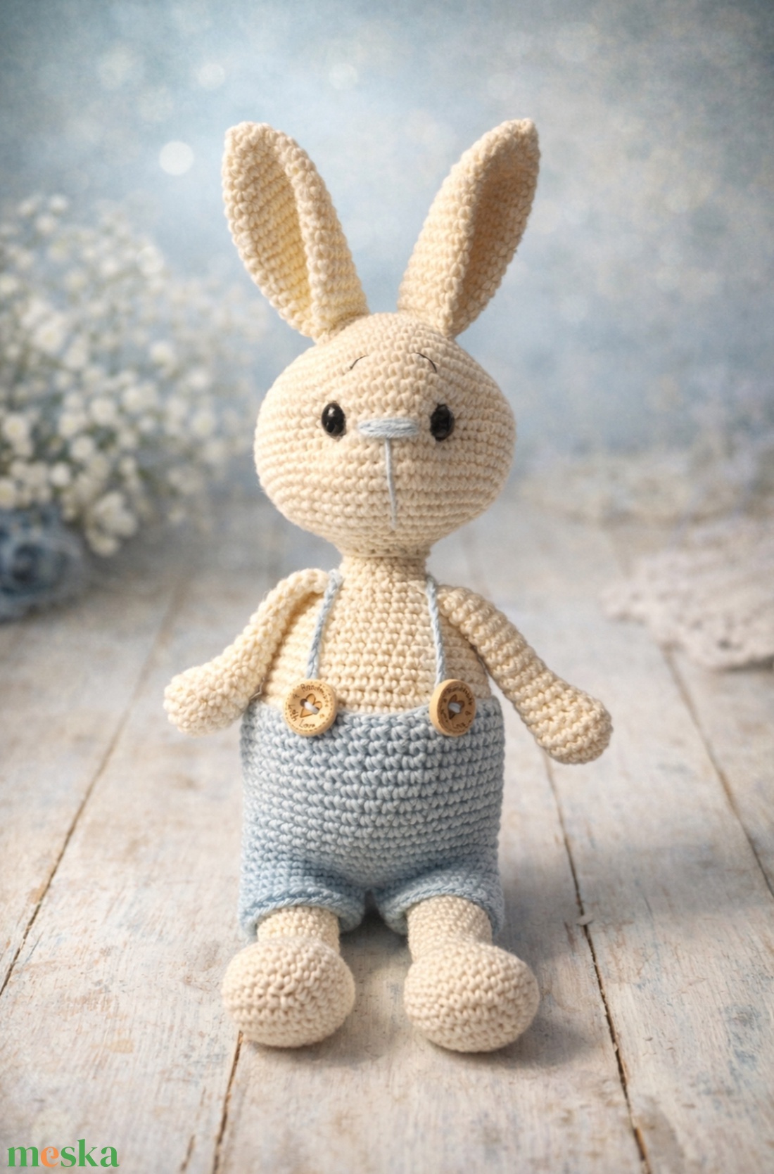 Horgolt nyuszi, 30 cm - játék & sport - plüssállat & játékfigura - nyuszi - Meska.hu