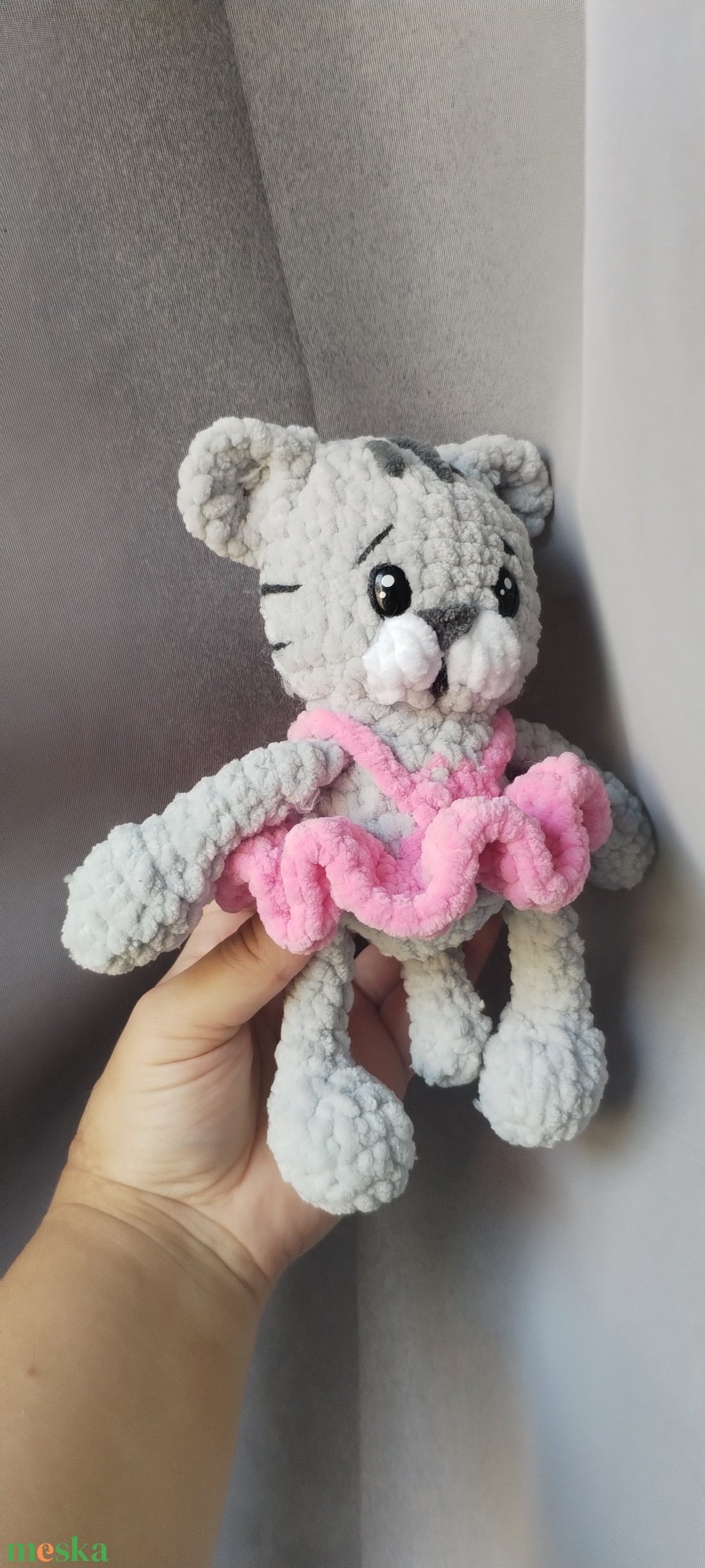 Horgolt cica - játék & sport - plüssállat & játékfigura - cica - Meska.hu