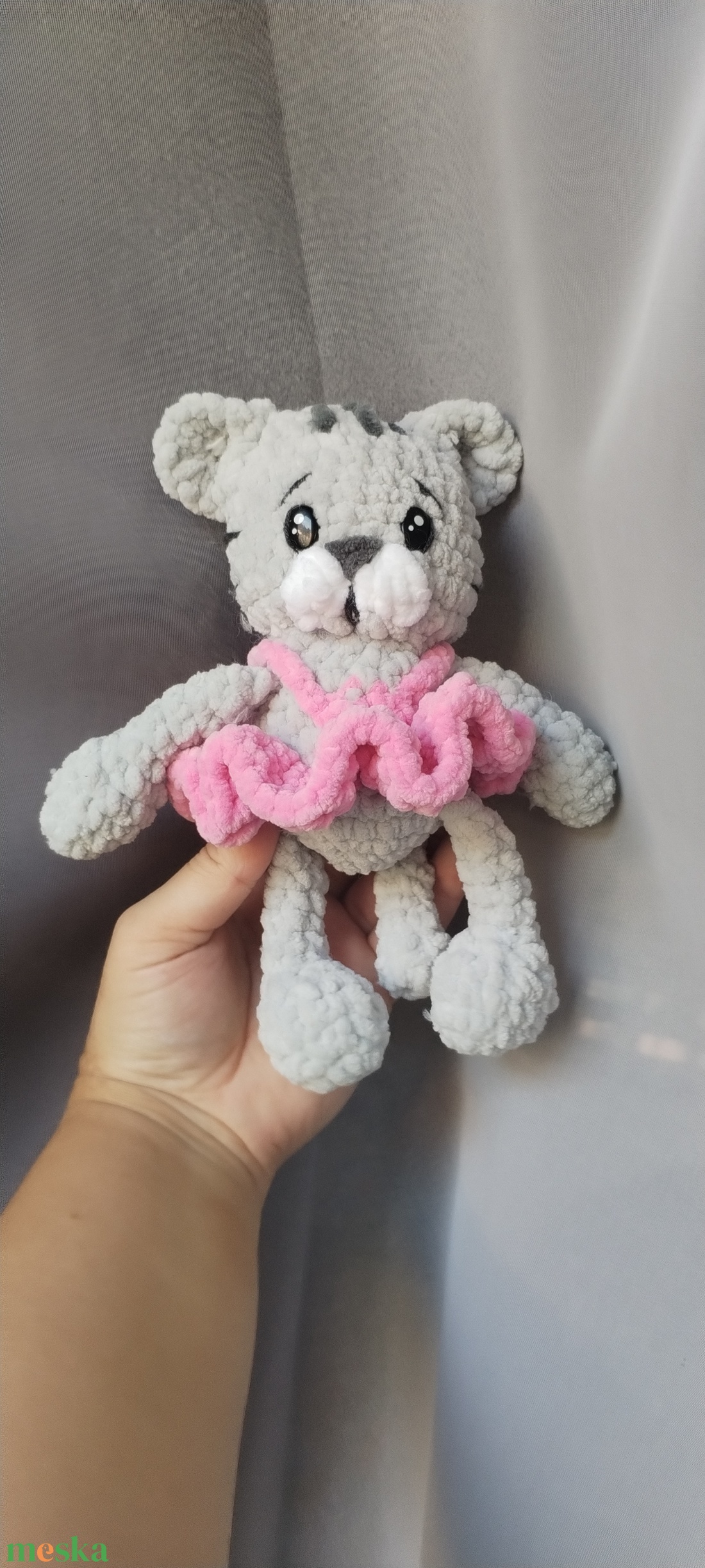 Horgolt cica - játék & sport - plüssállat & játékfigura - cica - Meska.hu