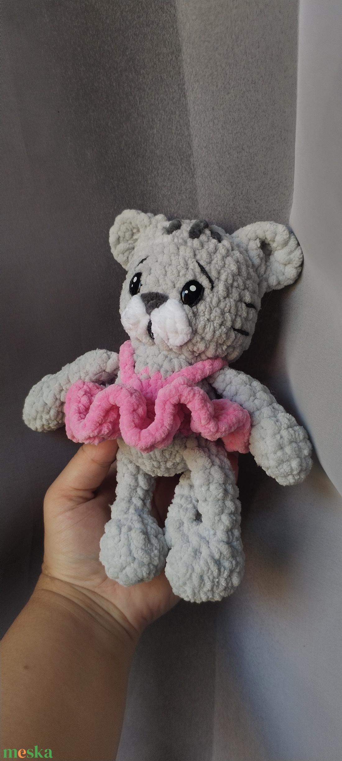 Horgolt cica - játék & sport - plüssállat & játékfigura - cica - Meska.hu