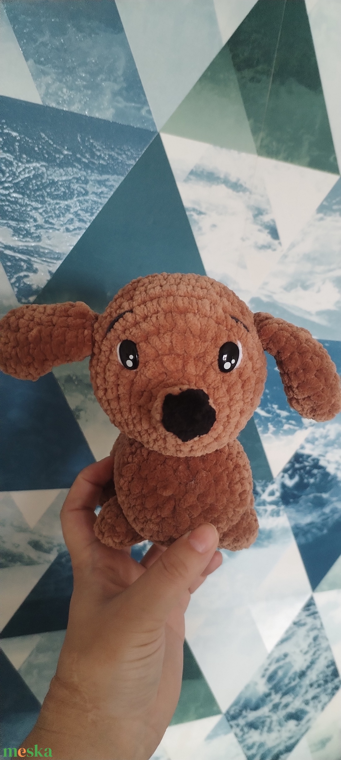 Horgolt Tacskó - játék & sport - plüssállat & játékfigura - kutya - Meska.hu