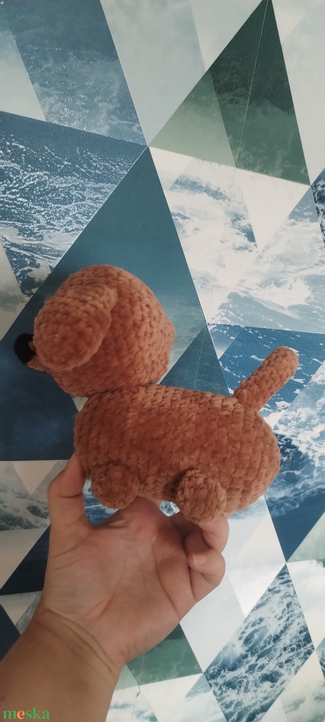 Horgolt Tacskó - játék & sport - plüssállat & játékfigura - kutya - Meska.hu