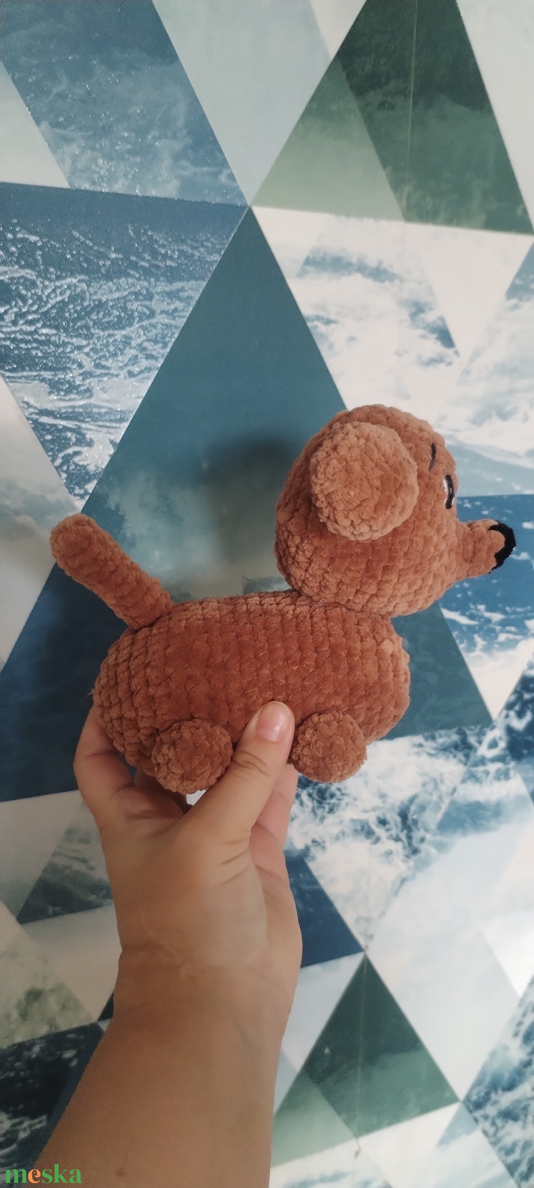 Horgolt Tacskó - játék & sport - plüssállat & játékfigura - kutya - Meska.hu